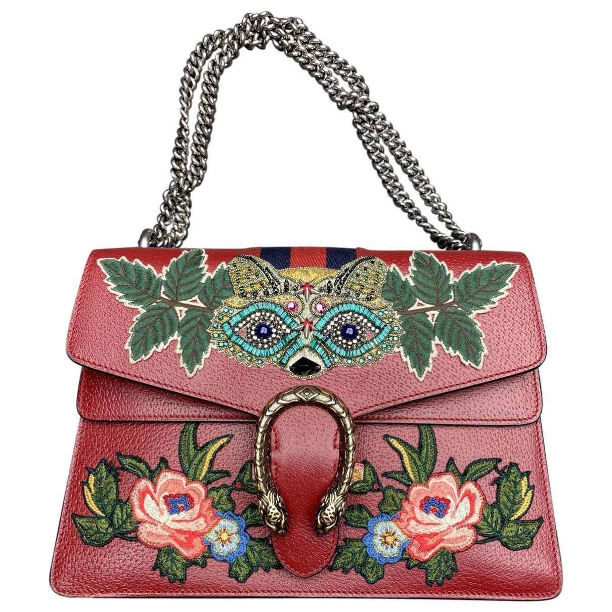 Gucci dionysus red leather handbag