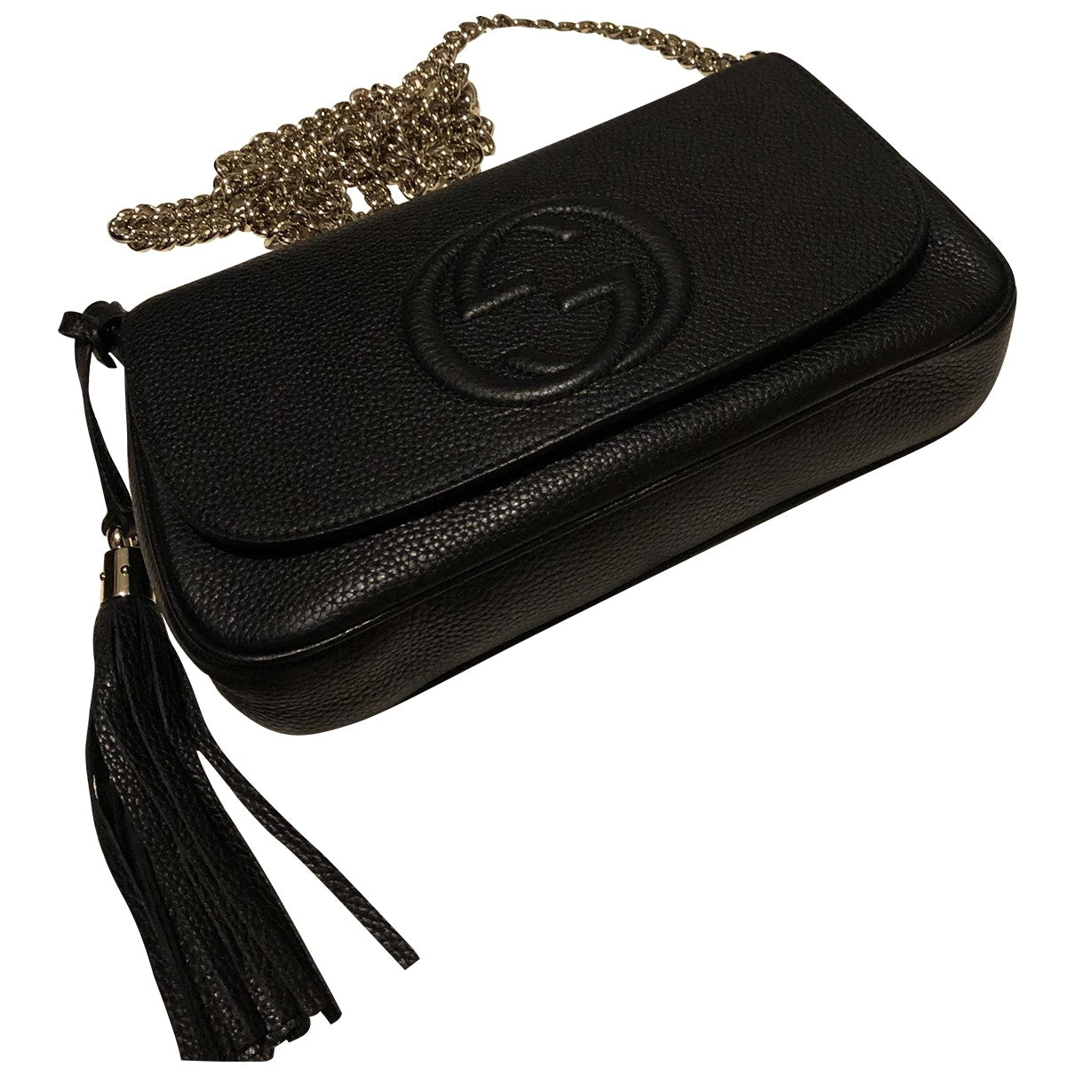 Gucci soho black leather handbag
