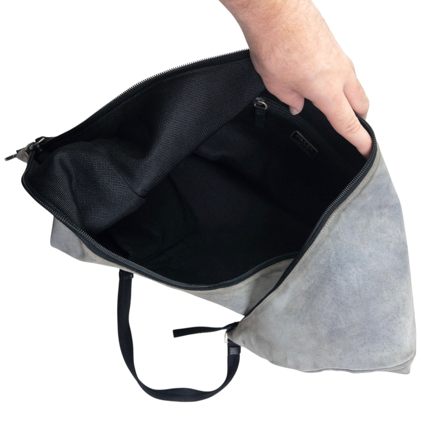 Prada Suede Crescent Shoulder Bag