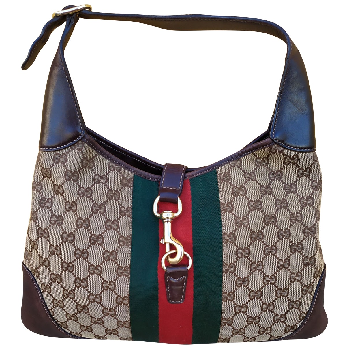 Gucci jackie brown cloth handbag