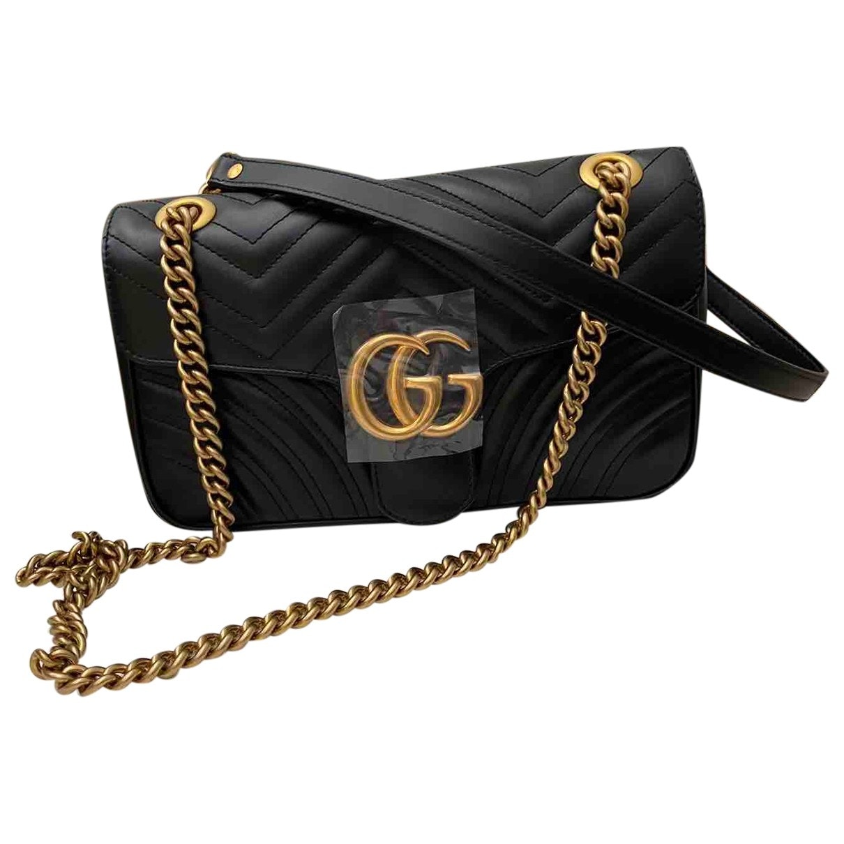 Gucci marmont black leather handbag