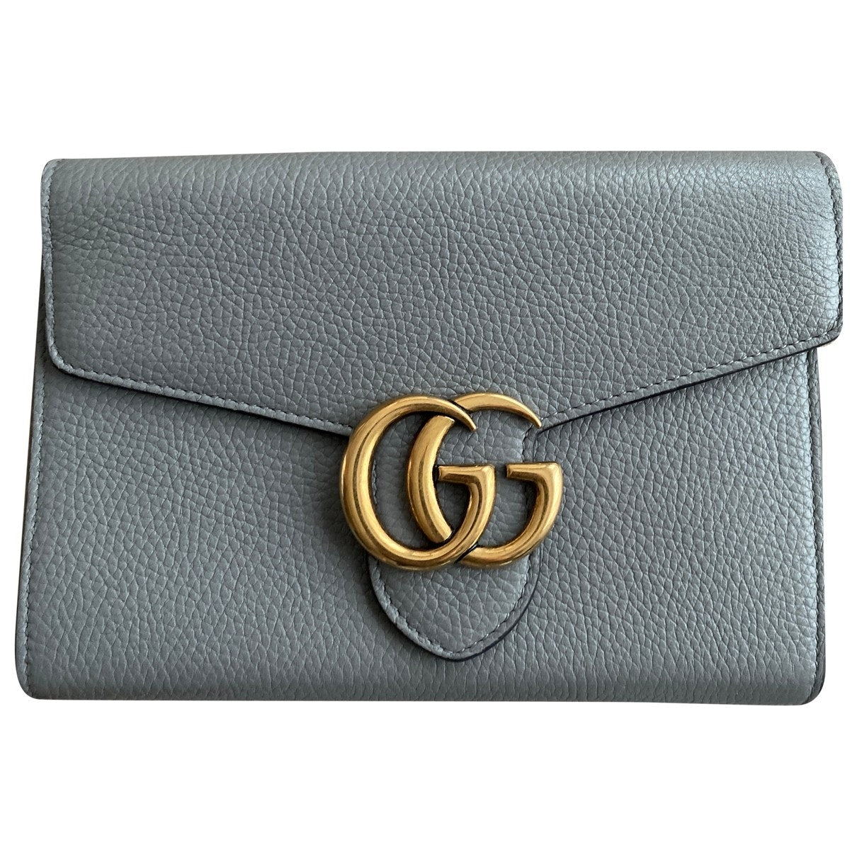 Gucci marmont grey leather handbag