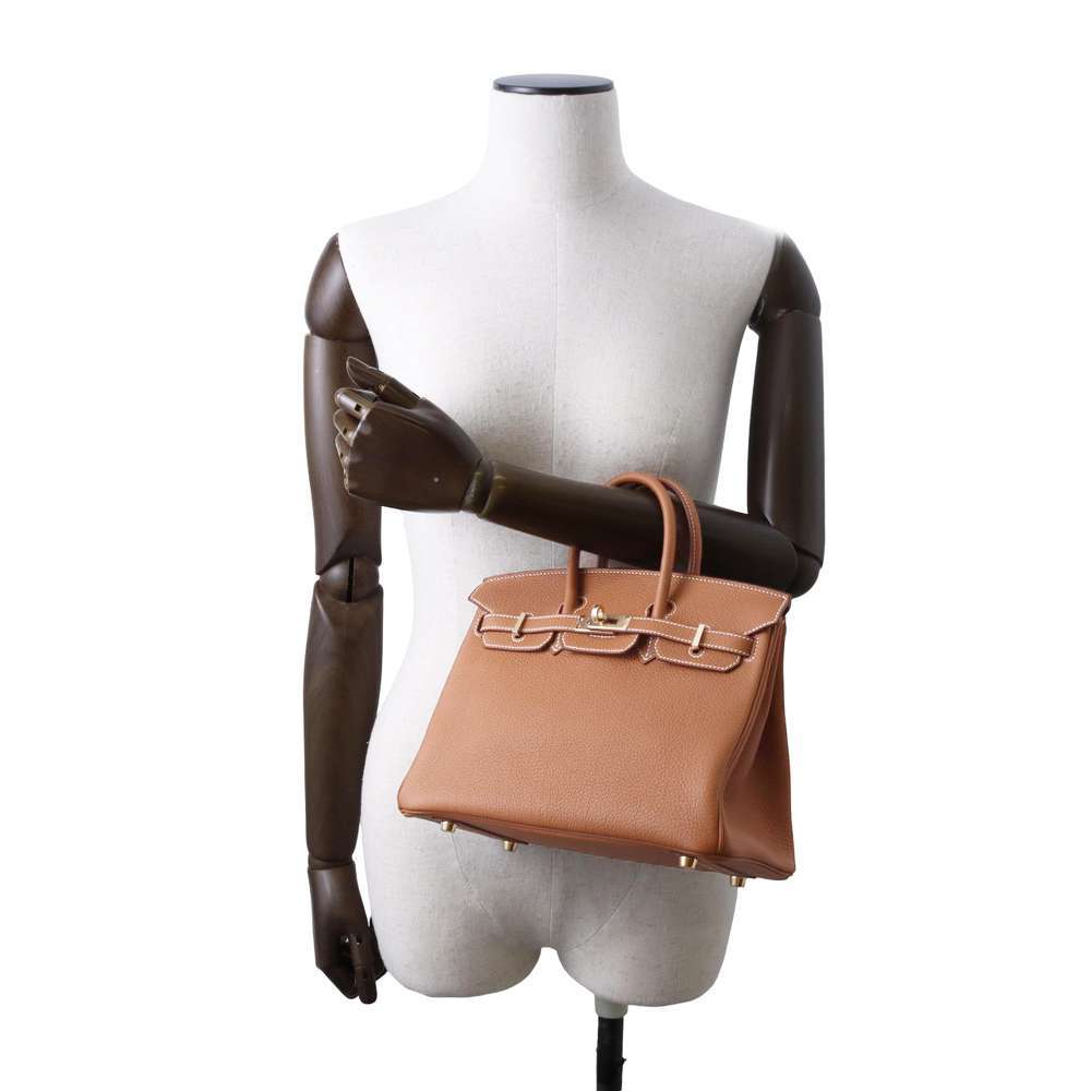 HERMES Birkin Verso Gold/ Graphite Togo Leather Size 25