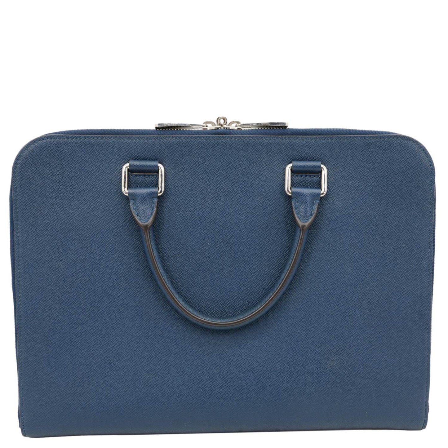 LOUIS VUITTON Porte Documents Slim Taiga Leather Briefcase Bag Ocean