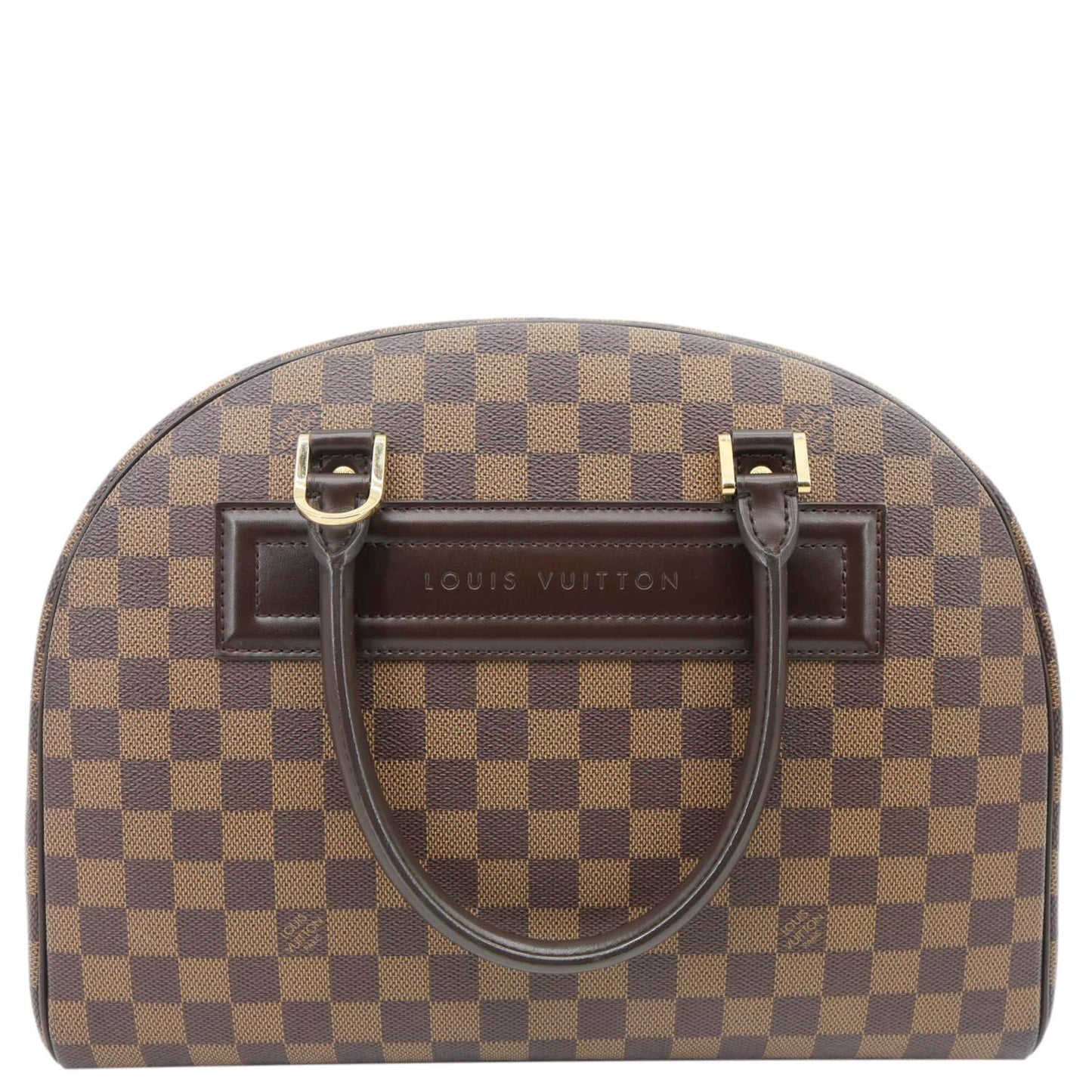 LOUIS VUITTON Nolita Damier Ebene Satchel Bag Brown