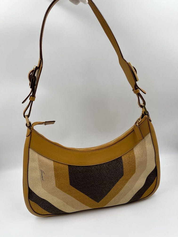 Gucci Jackie Leather Nylon Shoulder Bag Style 6