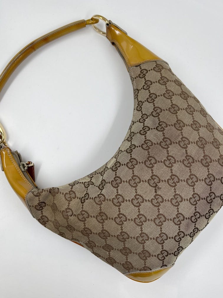 Gucci Leather Canvas Shoulder Bag Style 13