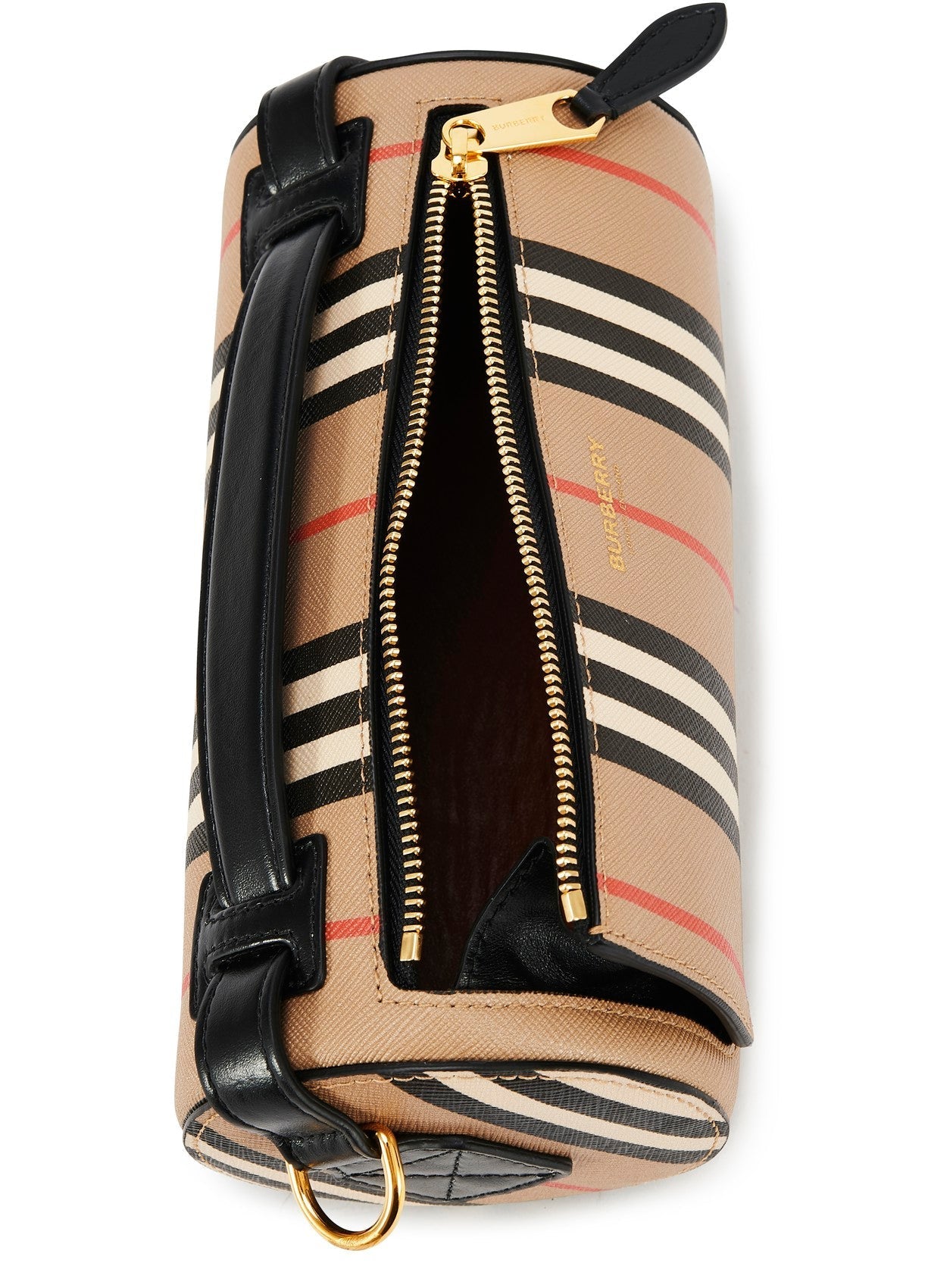 BURBERRY CHECK BARREL BAG