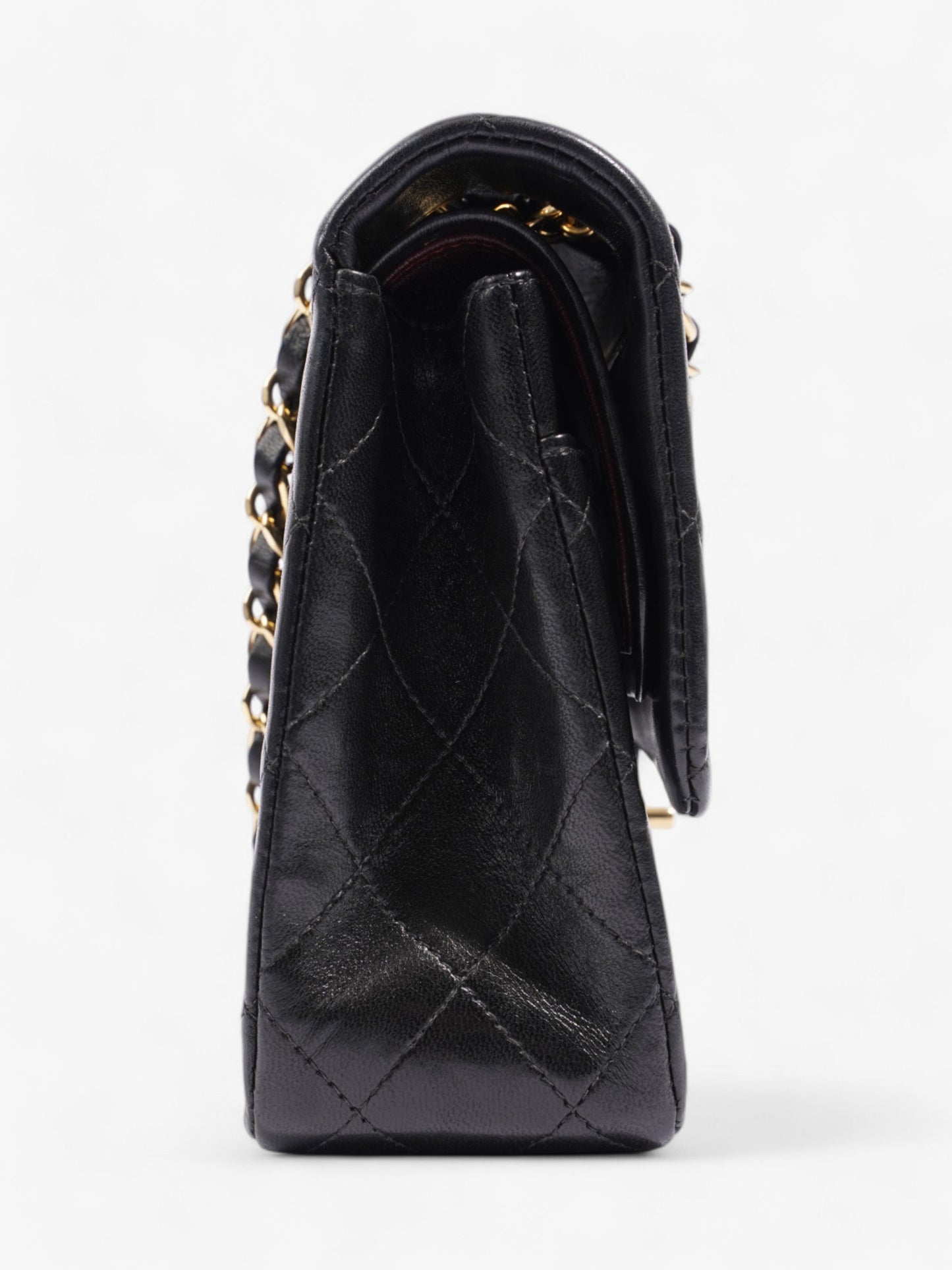 Chanel Classic Double Flap Black Lambskin Leather Medium