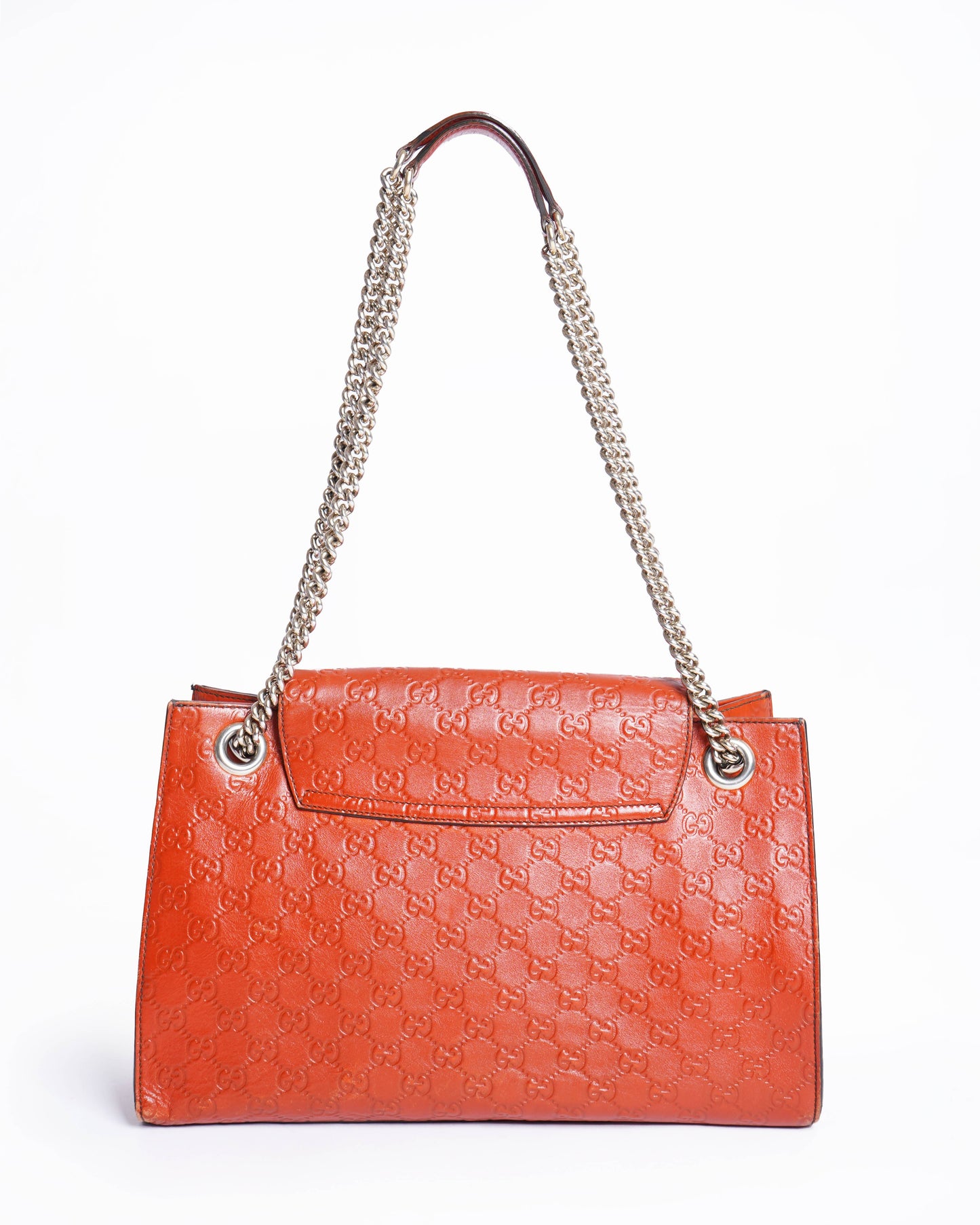 Gucci Lou Monogram Chain Leather Shoulder Bag