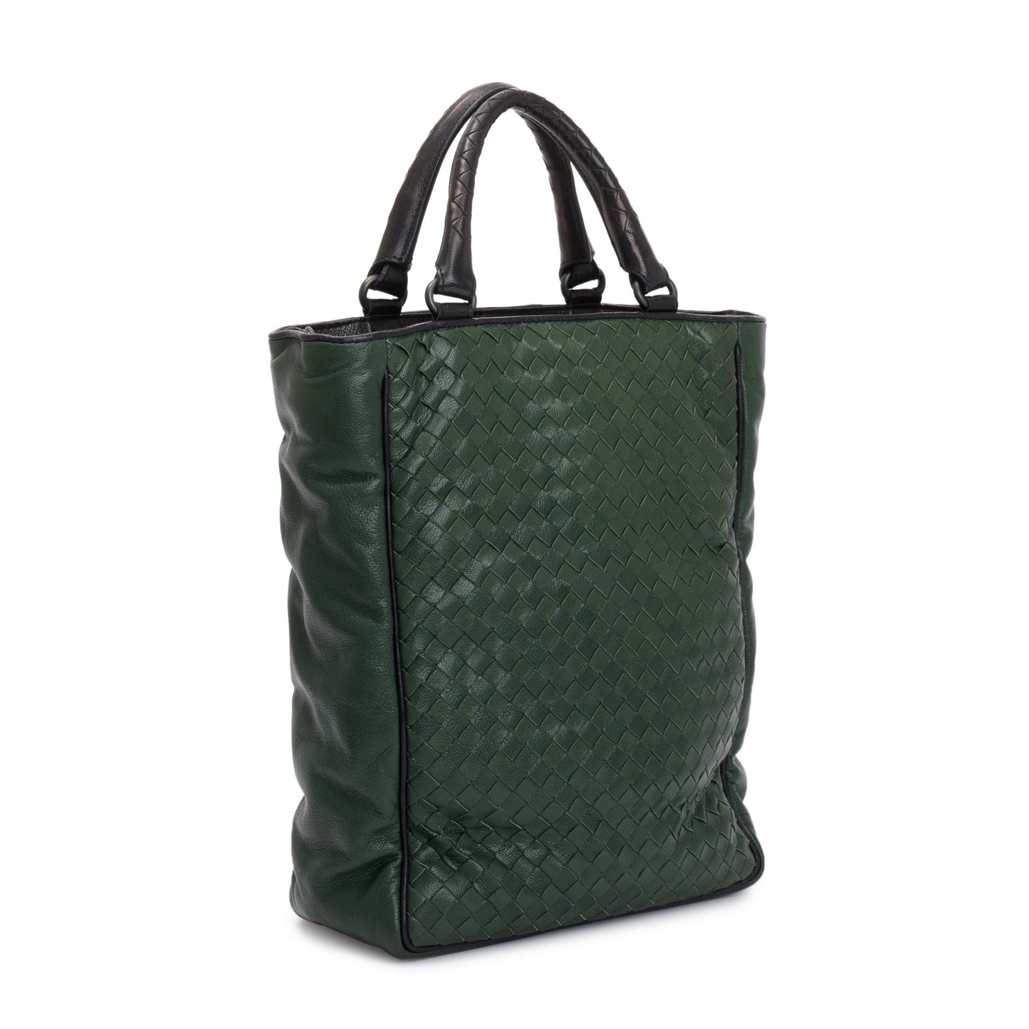 Bottega Veneta Green Intrecciato Nappa Small Vertical Tote