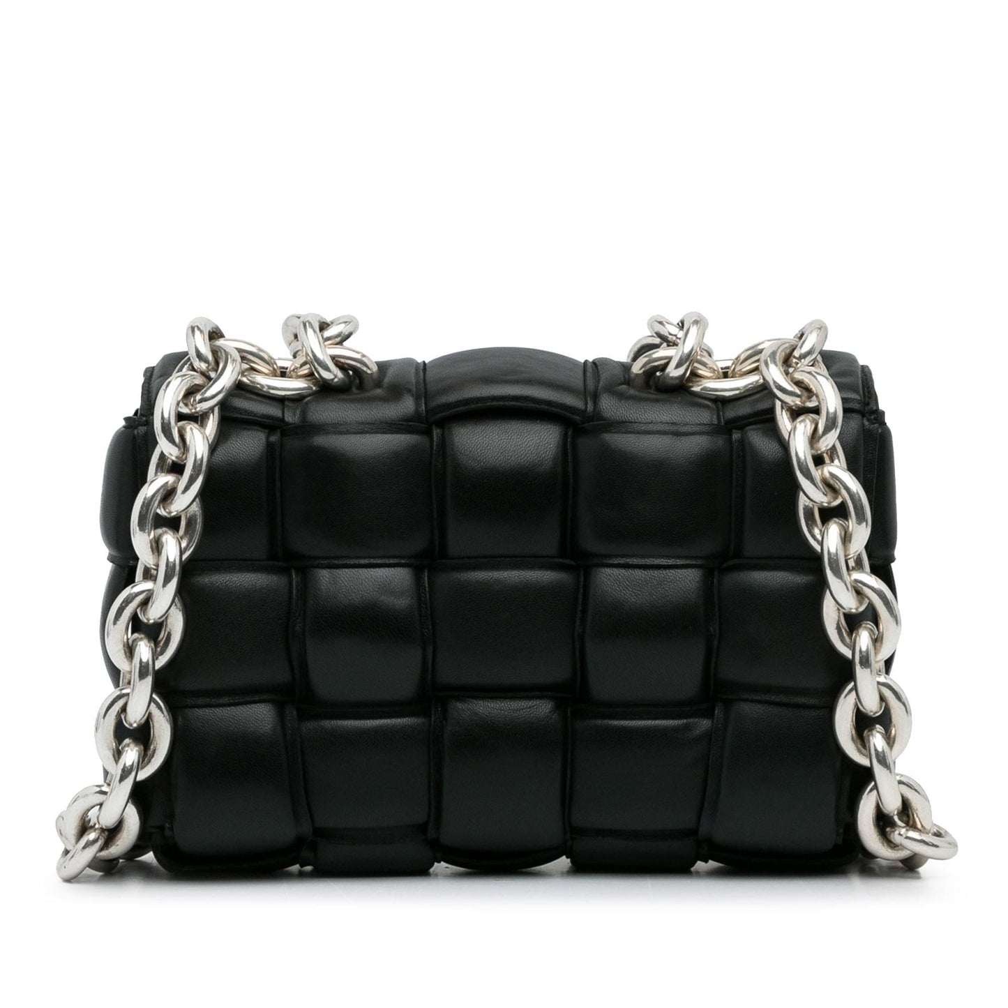 Luxury Bottega Veneta Intrecciato Padded Cassette Chain Satchel (SHG-QJfMaM)