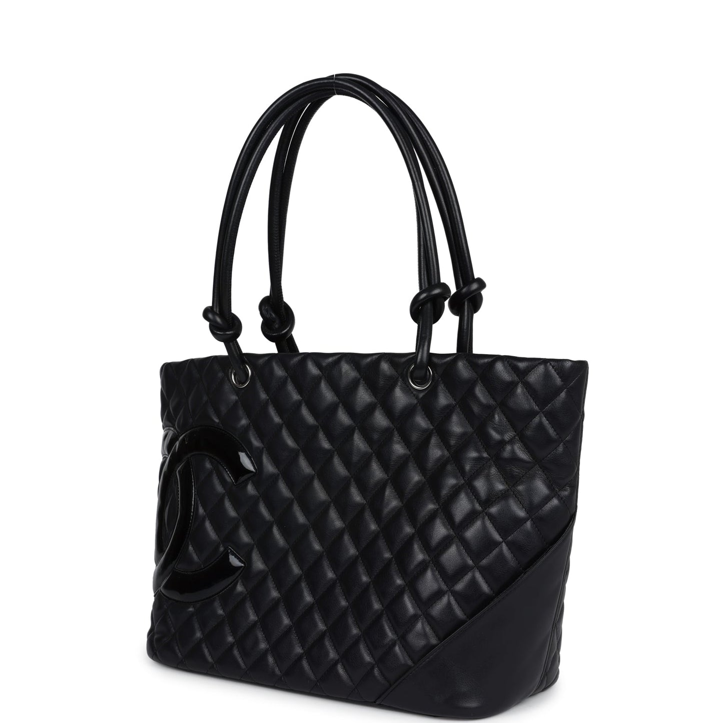 Chanel Large Cambon Ligne Tote Black Calfskin Silver Hardware