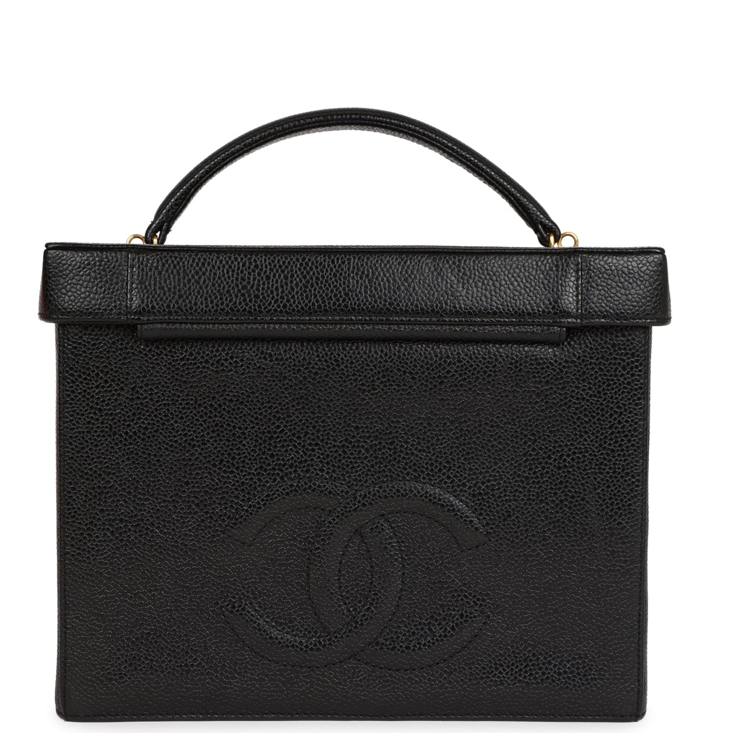 Chanel Large Vanity Bag Black Caviar Gold Hardware
