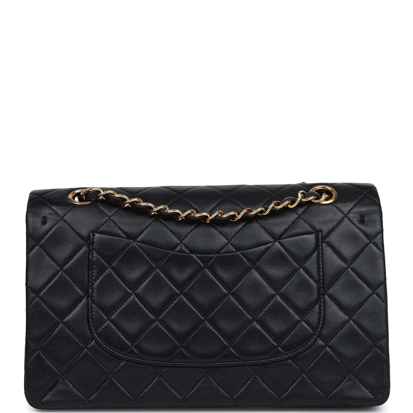 Chanel Medium Classic Double Flap Bag Black Lambskin Gold Hardware