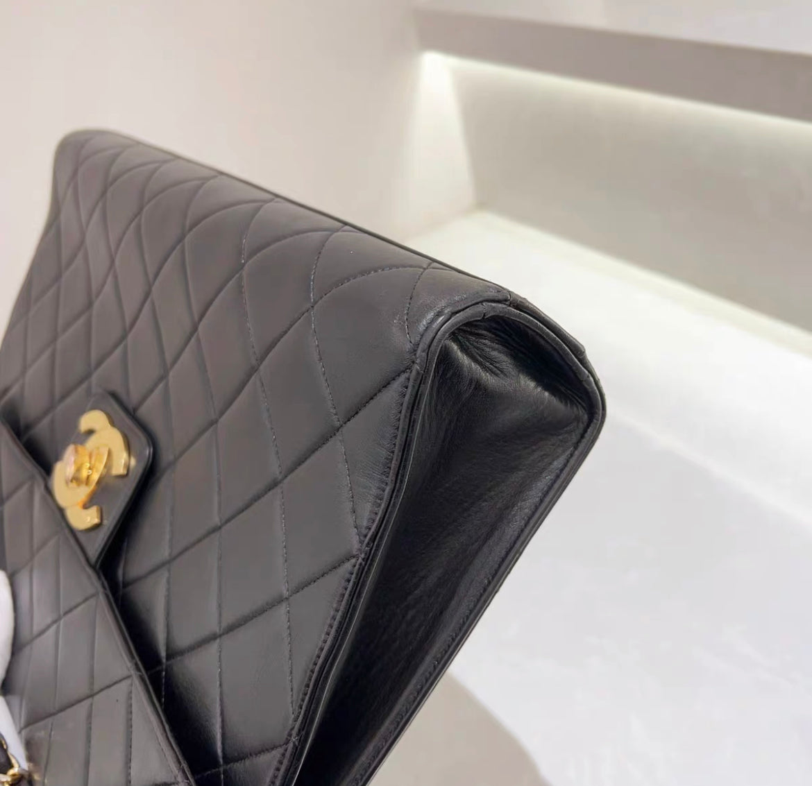 Chanel Rare Gold Top Handle Business Portfolio Briefcase