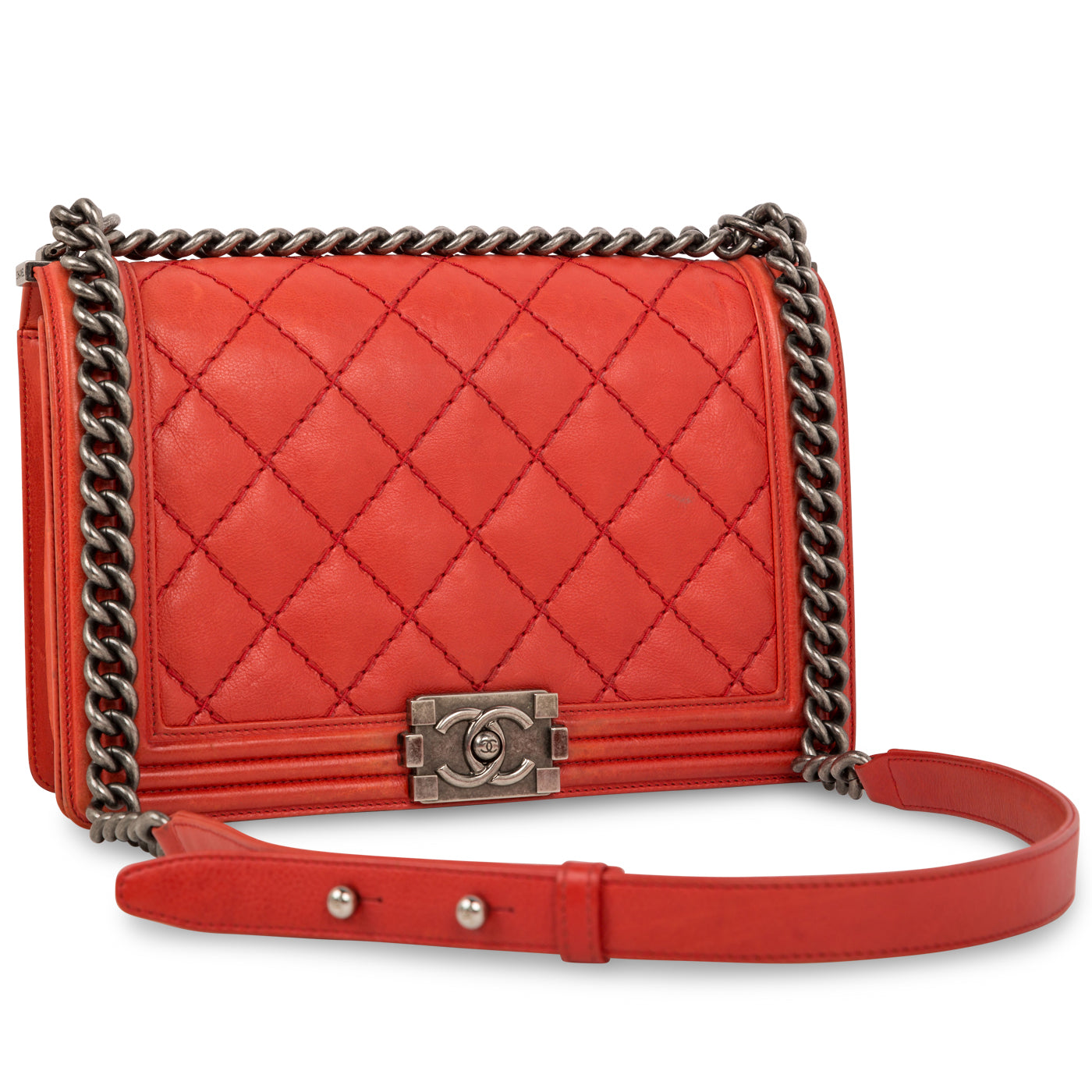 Chanel Double Stitch Boy Bag - Large