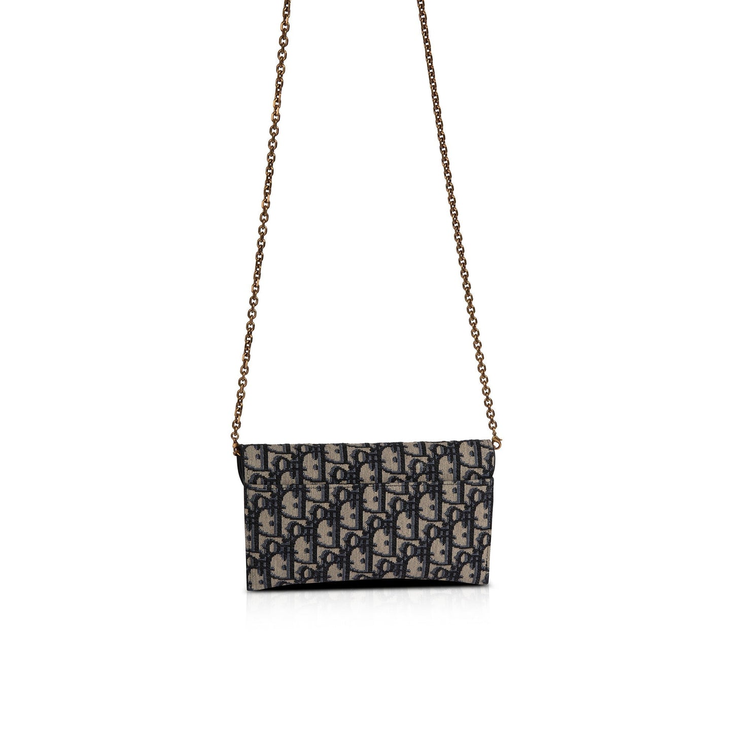 Christian Dior 2021 Oblique Saddle Wallet on Chain