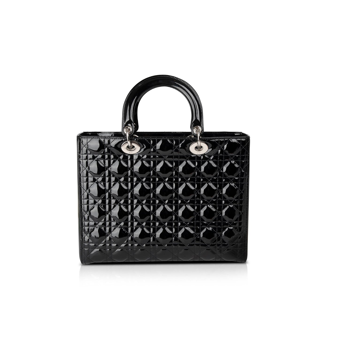 Christian Dior Large Patent Leather Lady Dior Bag