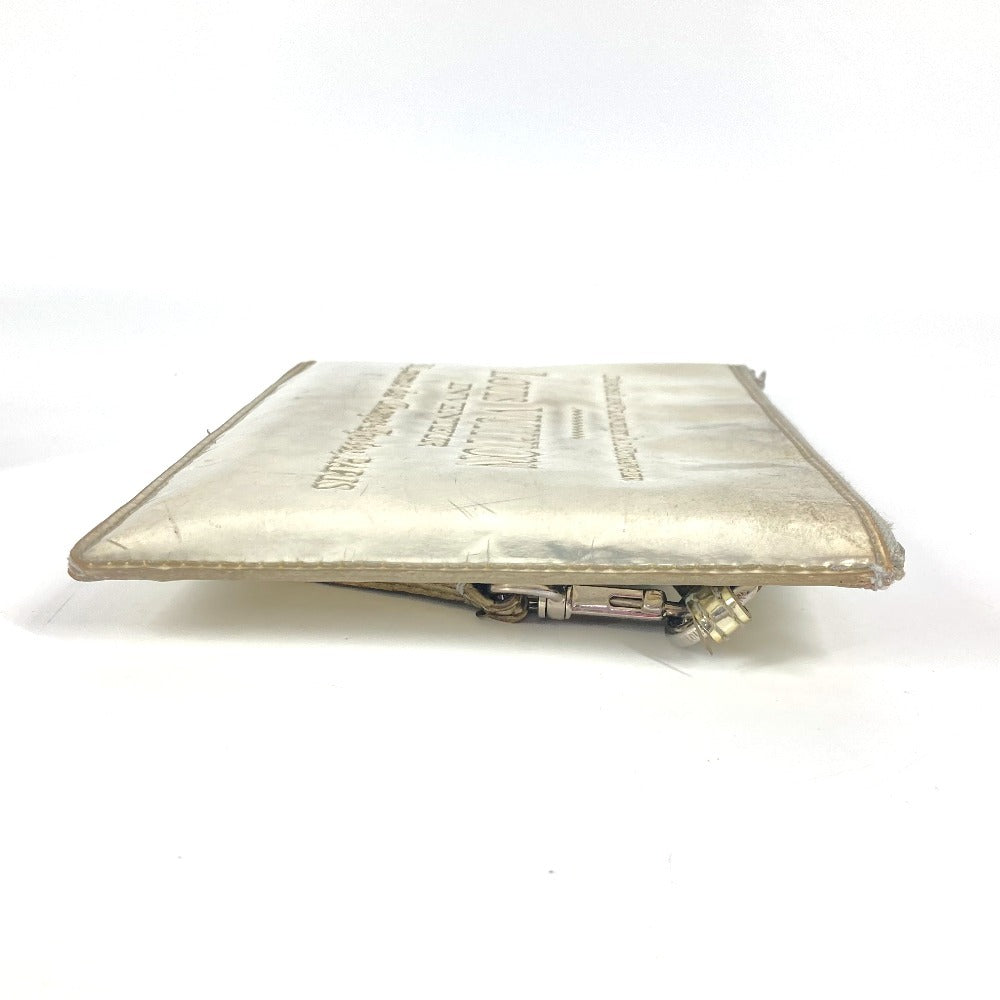 LOUIS VUITTON business bag leather gold Monogram Miroir pochette plat