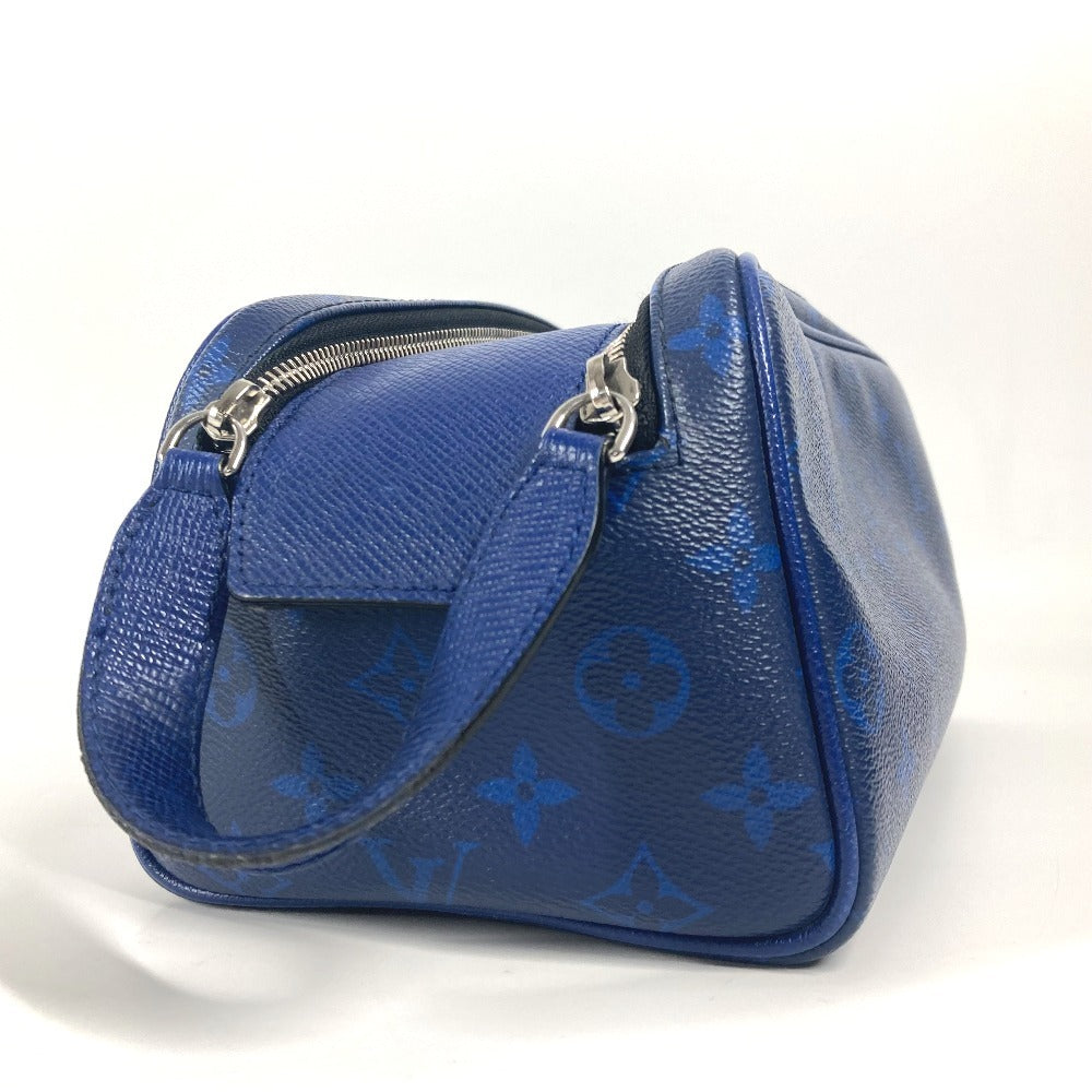 LOUIS VUITTON business bag Taiga Leather, Monogram Canvas blue Taigalama Dop kit