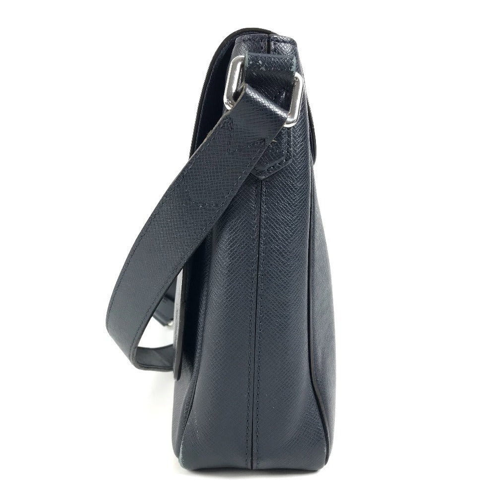 LOUIS VUITTON Shoulder Bag Taiga Leather Navy Taiga Roman MM