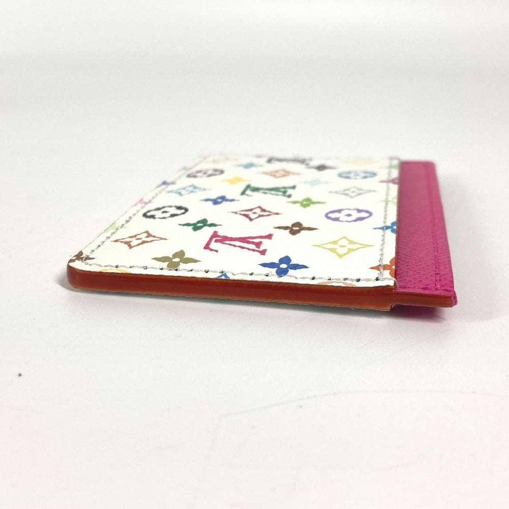 LOUIS VUITTON Card Case Monogram multicolor canvas white Monogram Multicolor Takashi Murakami Porto cult · Simple