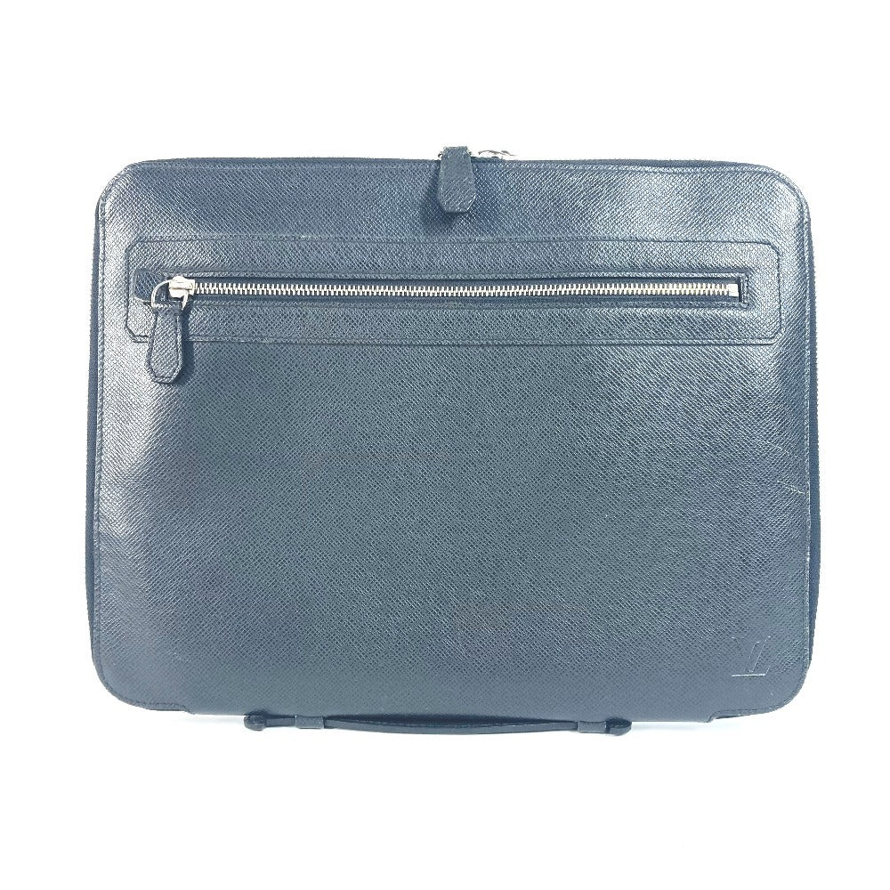 LOUIS VUITTON Clutch bag Taiga Leather black Taiga Vladimir