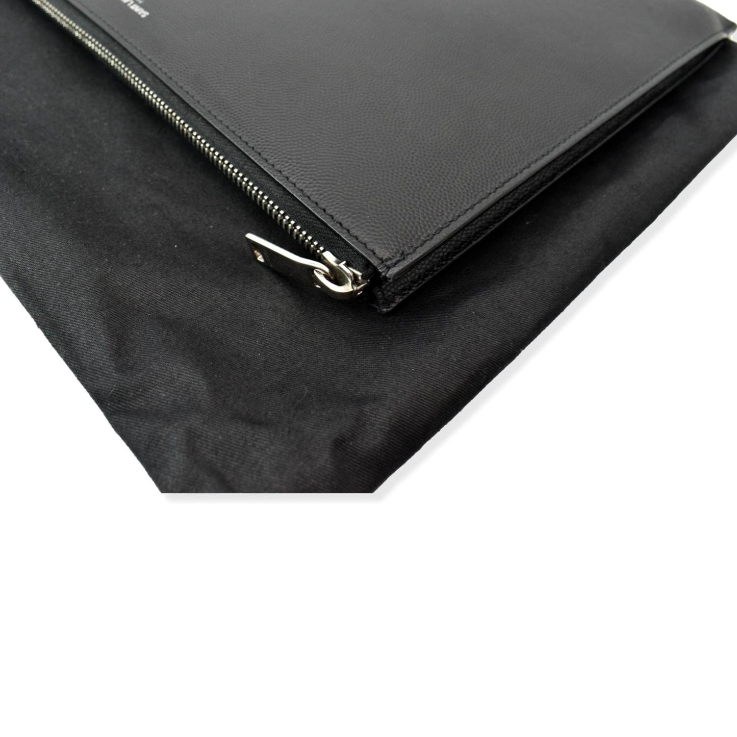 Saint Laurent Grain Leather Pouch Black