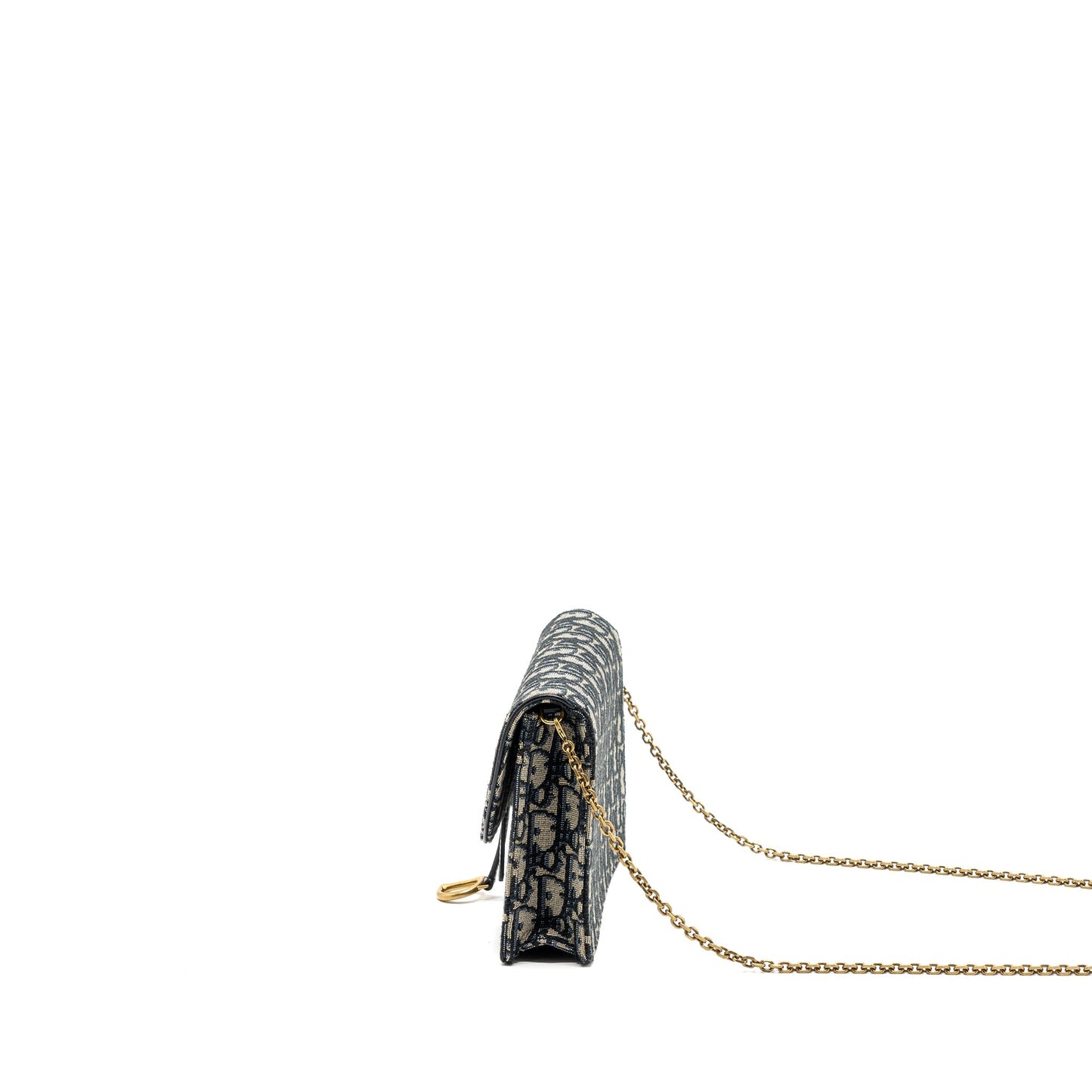 Dior Saddle Pouch With Chain Dior Oblique Jacquard blue