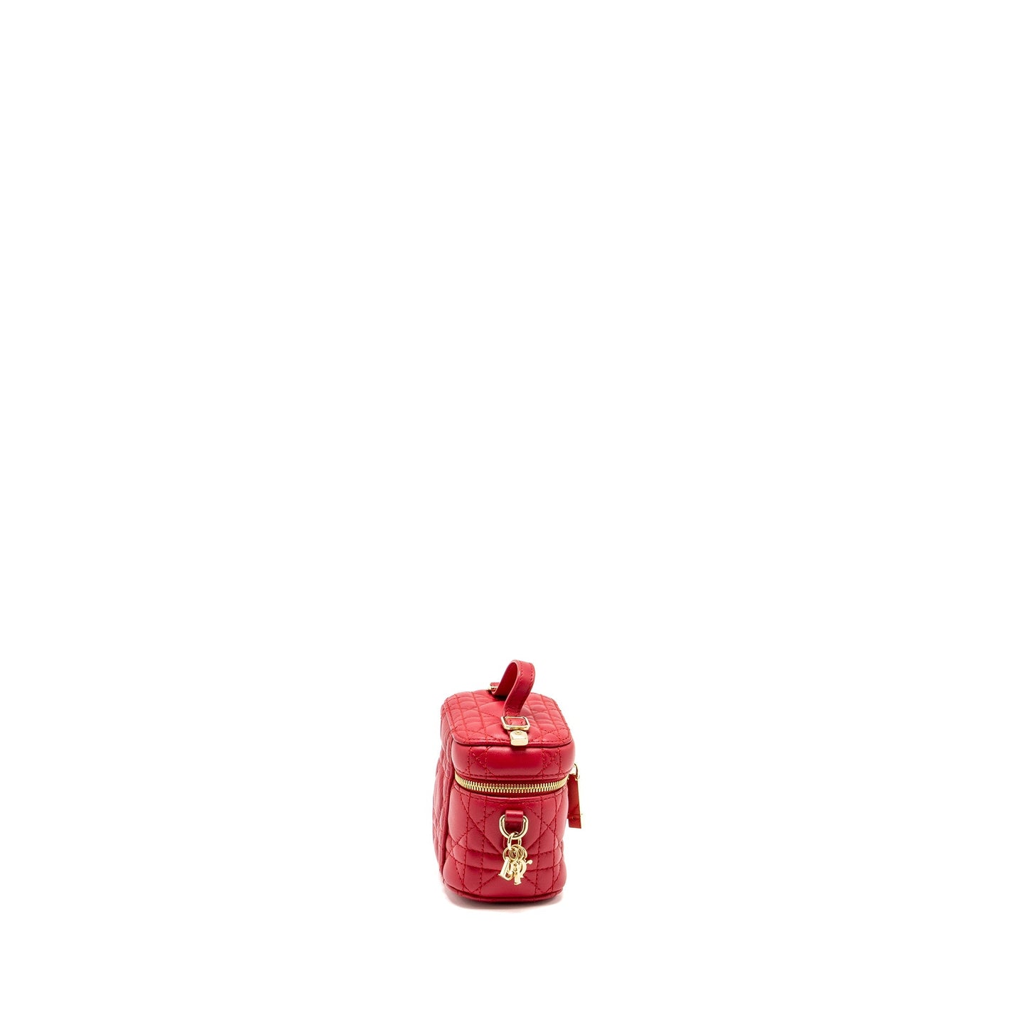 Dior Micro Lady Dior Vanity Case Lambskin Red