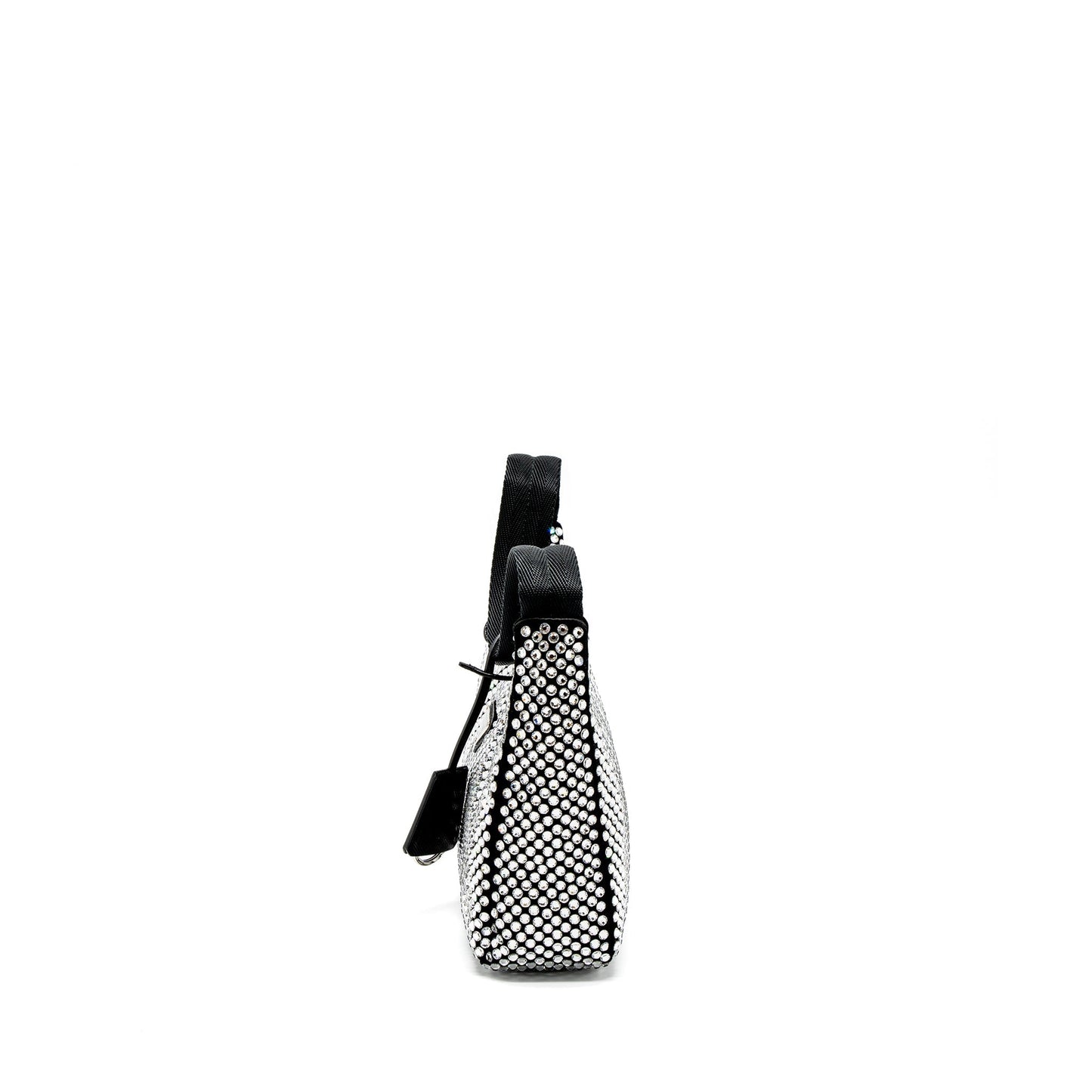 Prada Re-Edition 2000 Mini-Bag Satin/Crystal Black SHW