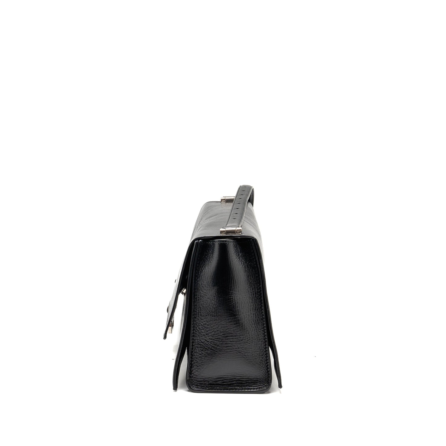 Balenciaga Medium Crush Mini Purse Calfskin Leather Black