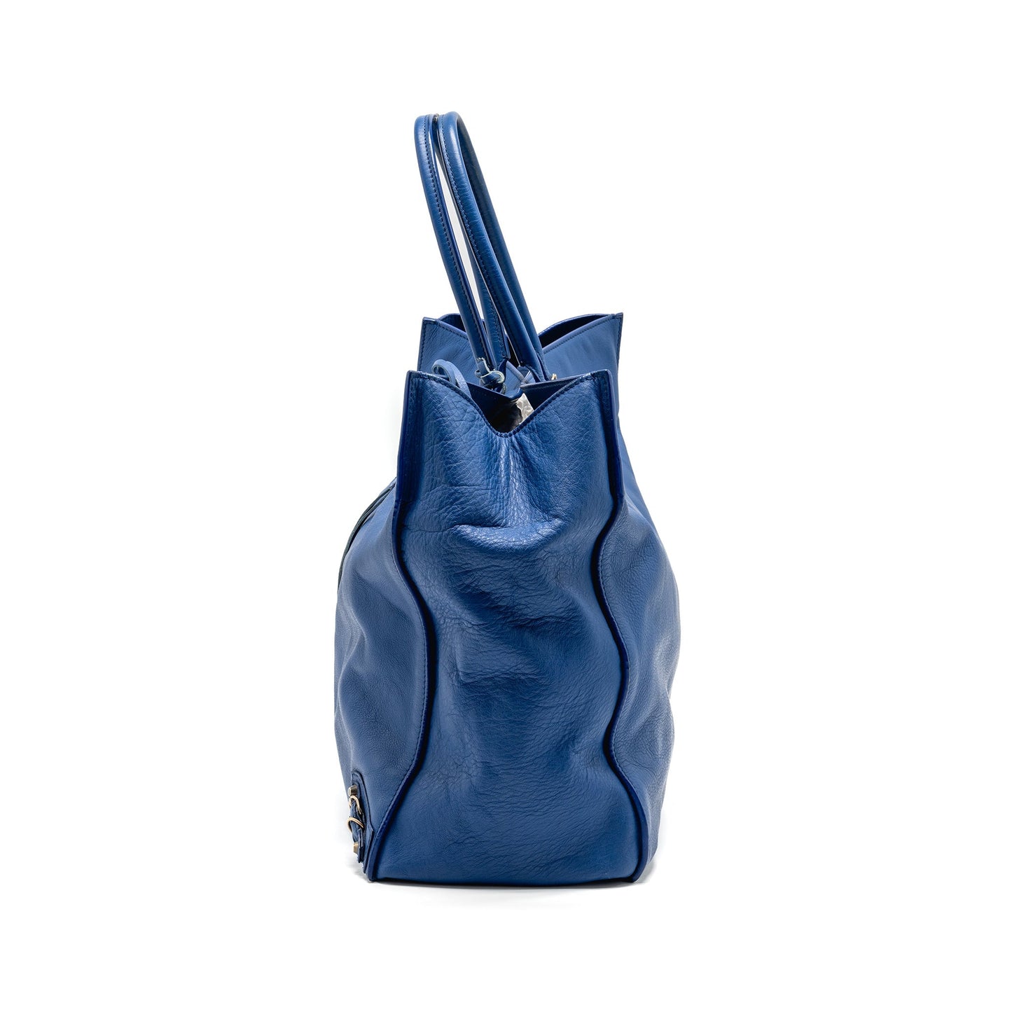 Balenciaga Papier A4 Tote Purse Leather Blue