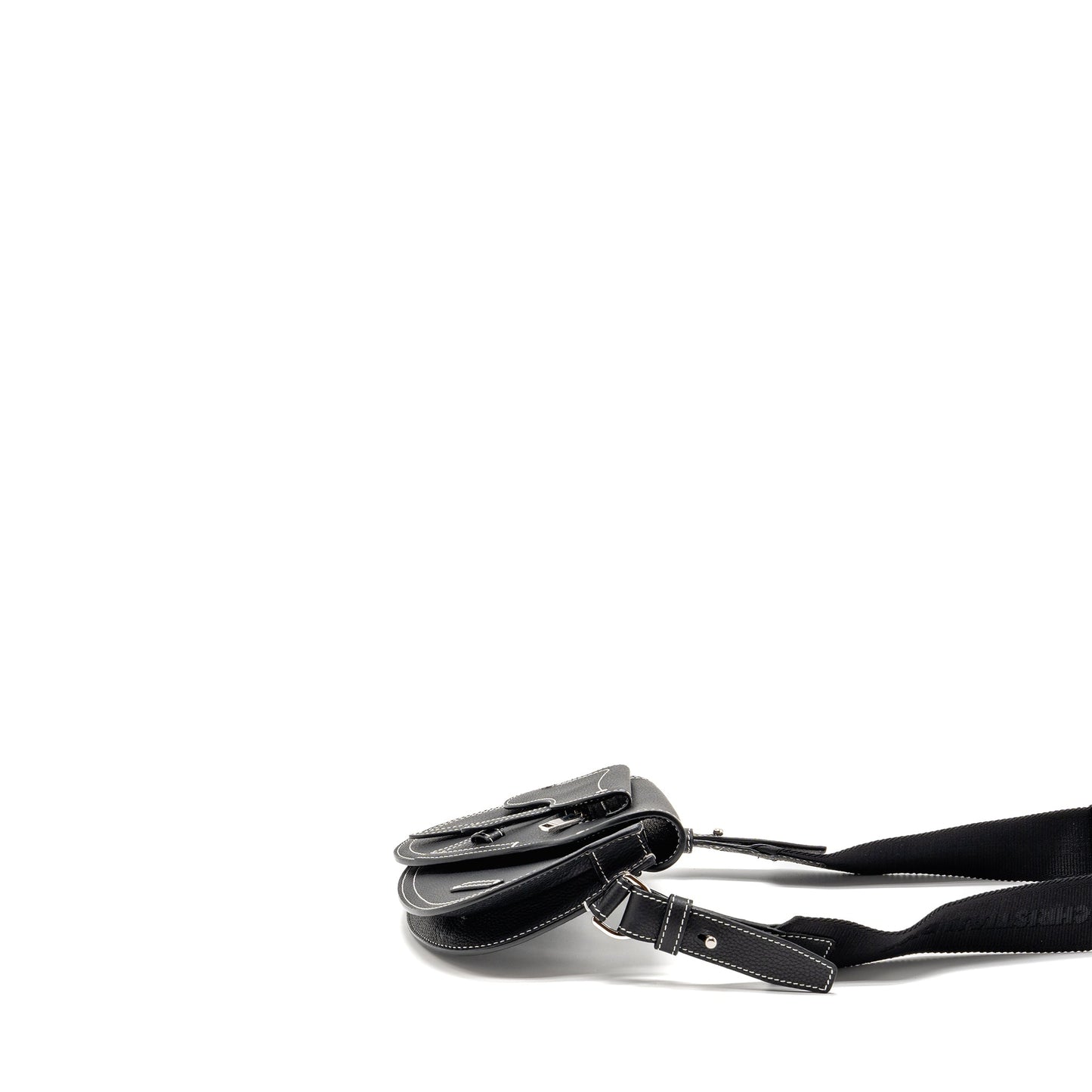 Dior x Kaws Pouch Saddle Purse Leather Black