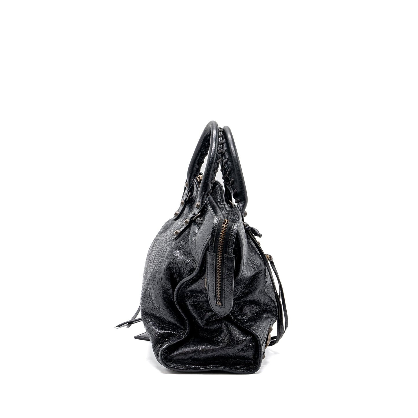 Balenciaga Classic City Purse leather Black Ruthenium Gold Hardware