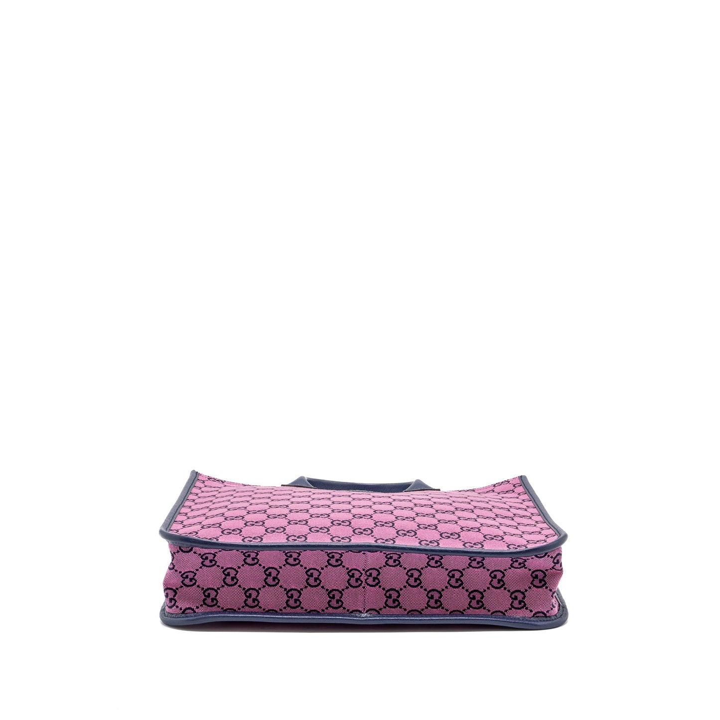 Gucci kids tote bag canvas / leather pink / dark blue