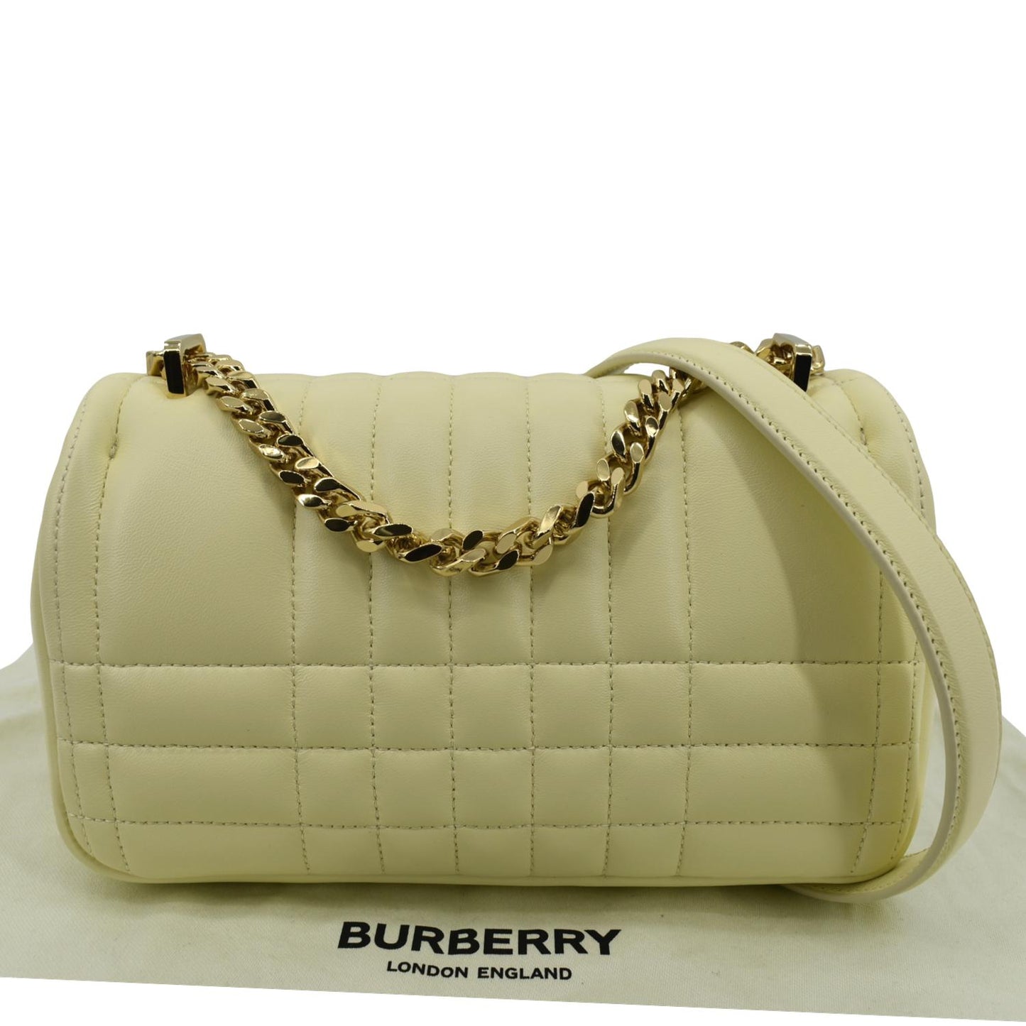 Burberry Lola Medium Quilted Leather Shoulder Bag Cool Lemon