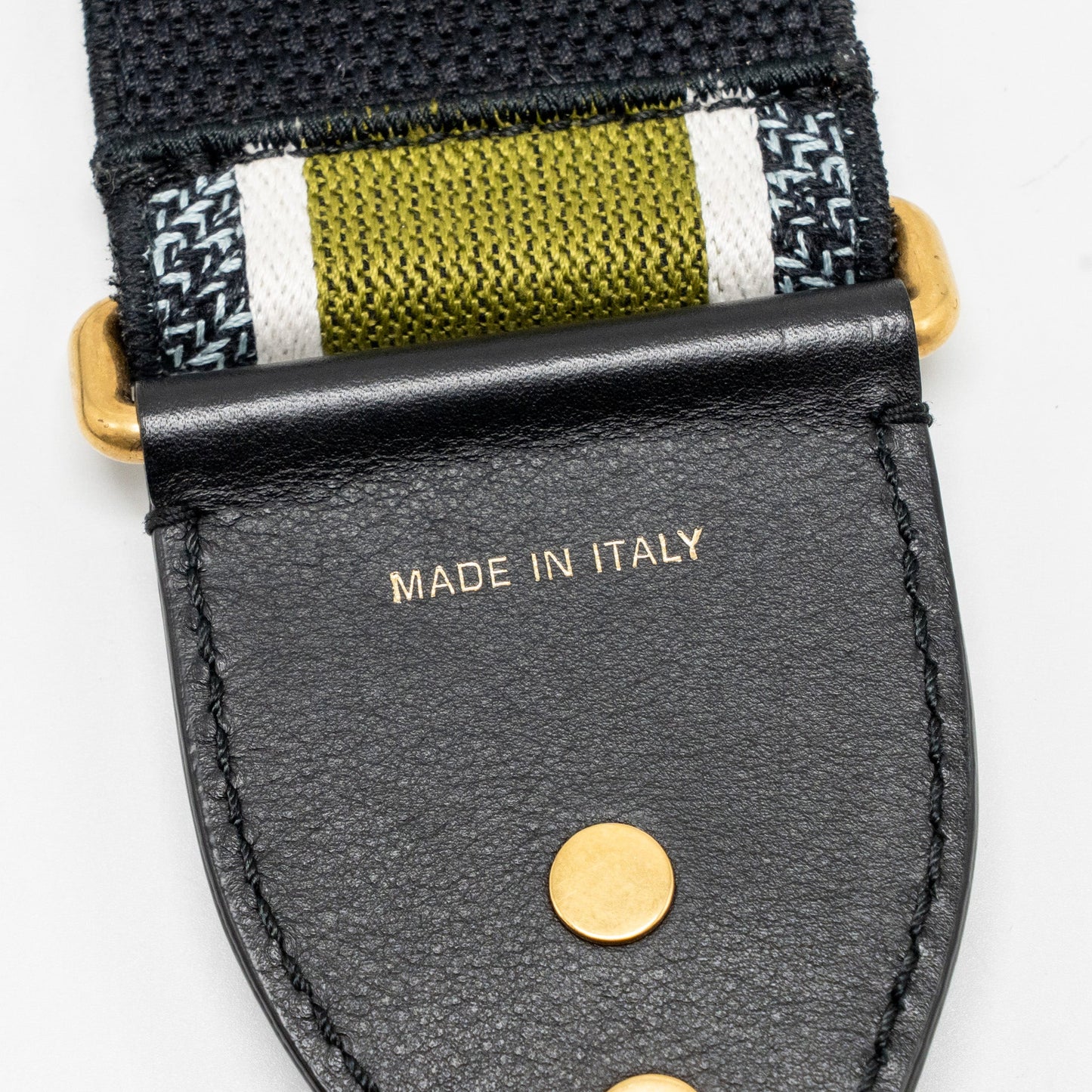 Dior Shoulder Strap Canvas Embroidered/Leather Green/Black/Multicolour