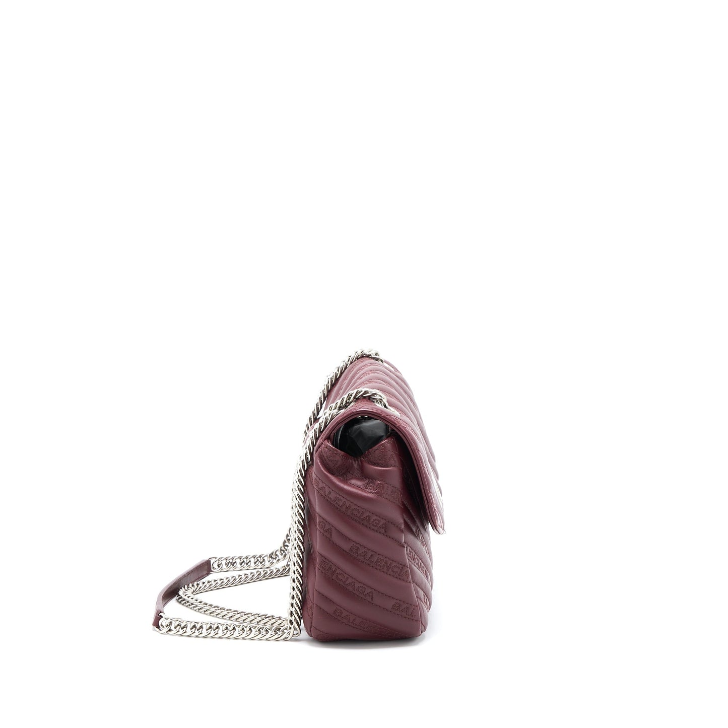 Balenciaga Logo Mini Purse Dark Red