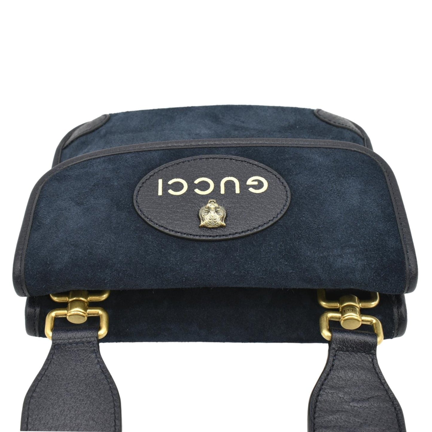 GUCCI Neo Suede Crossbody Bag Blue 501050