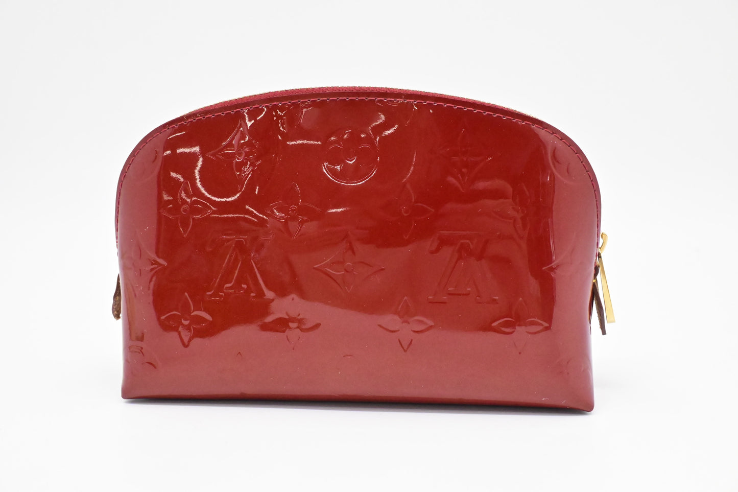 Louis Vuitton Pochette Cosmetique in Red Vernis Leather