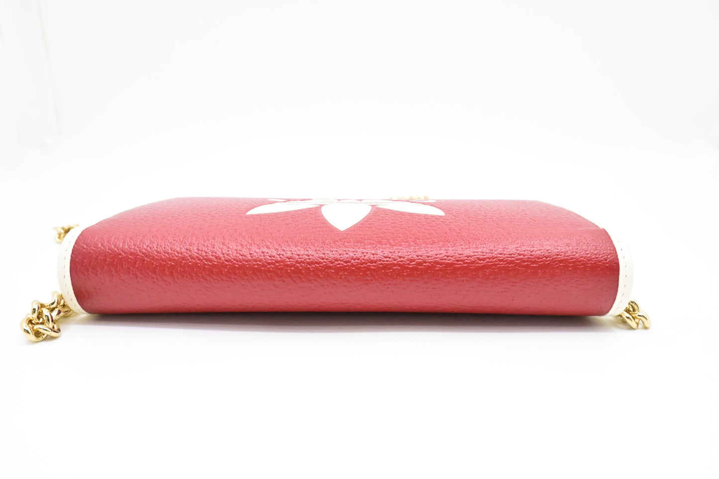 Gucci x Adidas Long Wallet on Chain in Red and White Leather