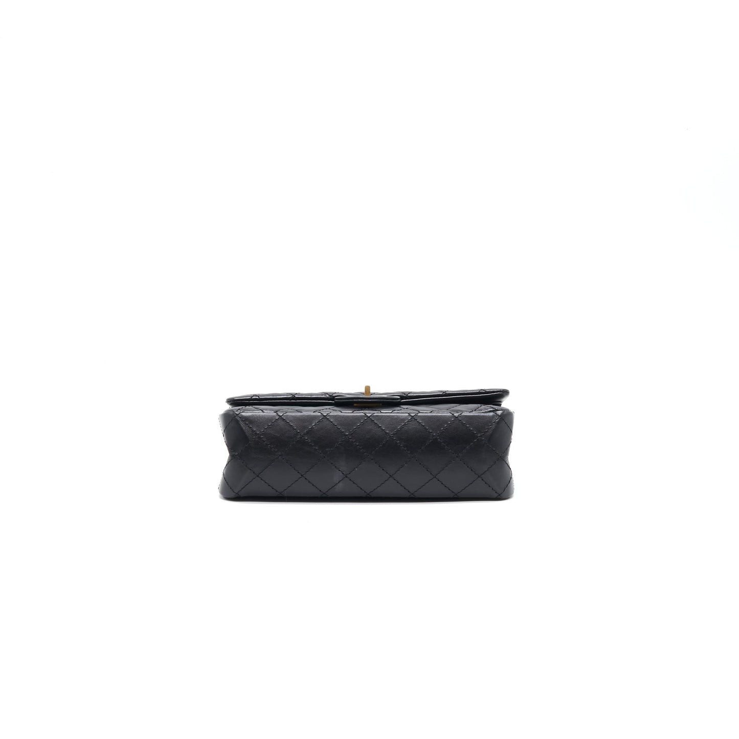 Chanel 2.55 Handbag Aged Calfskin Black