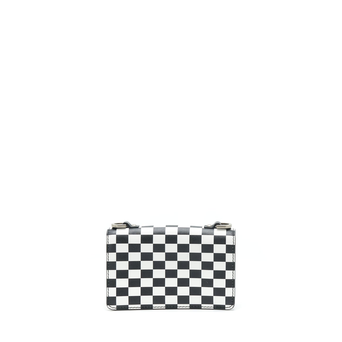 Dior Mini Jâadior Flap Purse Black/ White With Wide Shoulder Strap