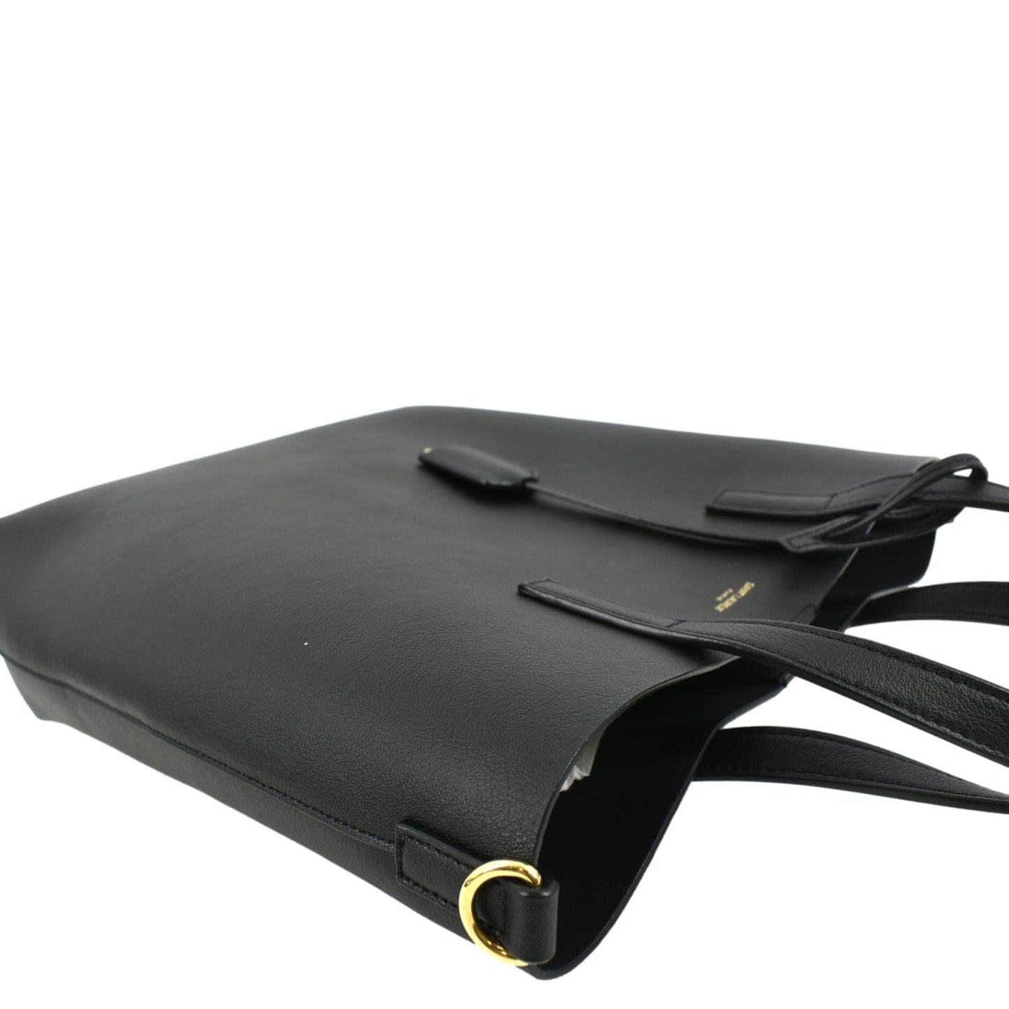 SAINT LAURENT Toy Supple Leather Shopping Tote Bag Black