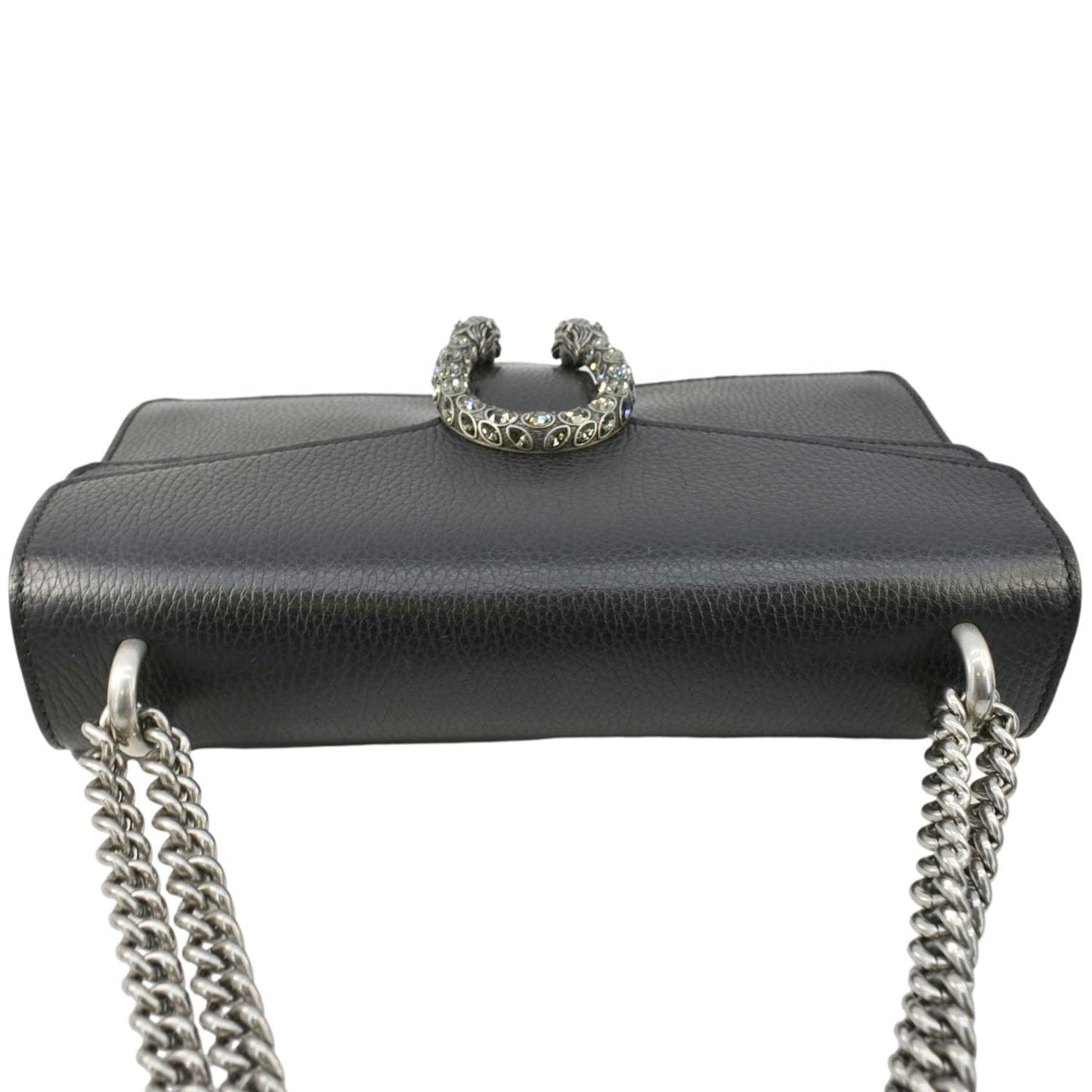 GUCCI Dionysus Small Leather Shoulder Bag Black 400249