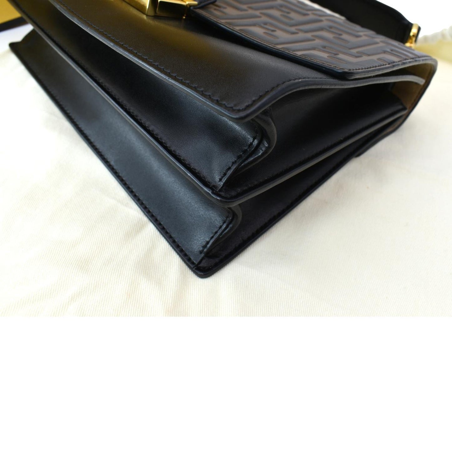 FENDI Monster Eyes Large Nylon Backpack Bag Black