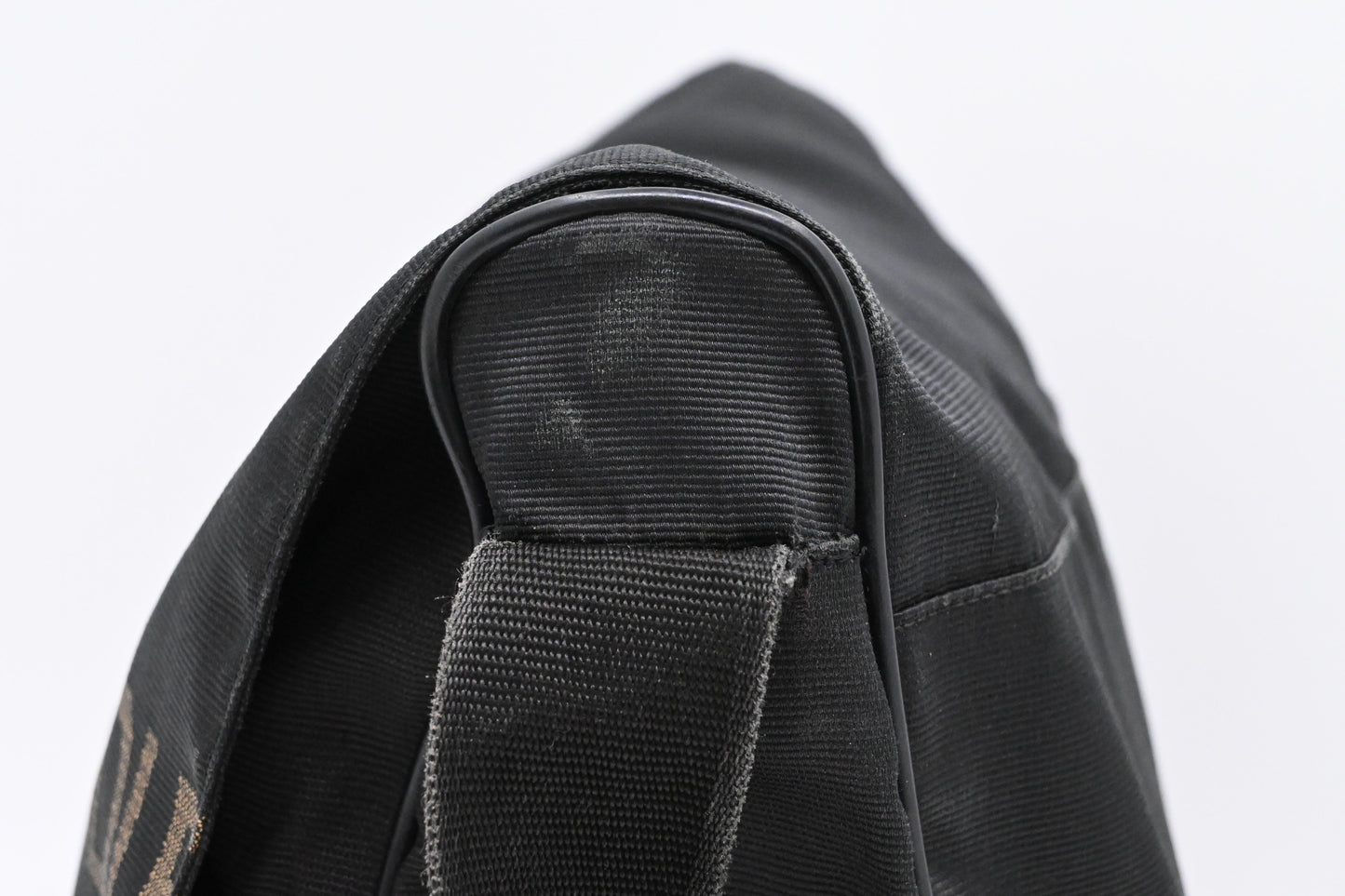 Fendi Messenger Bag in Black Canvas