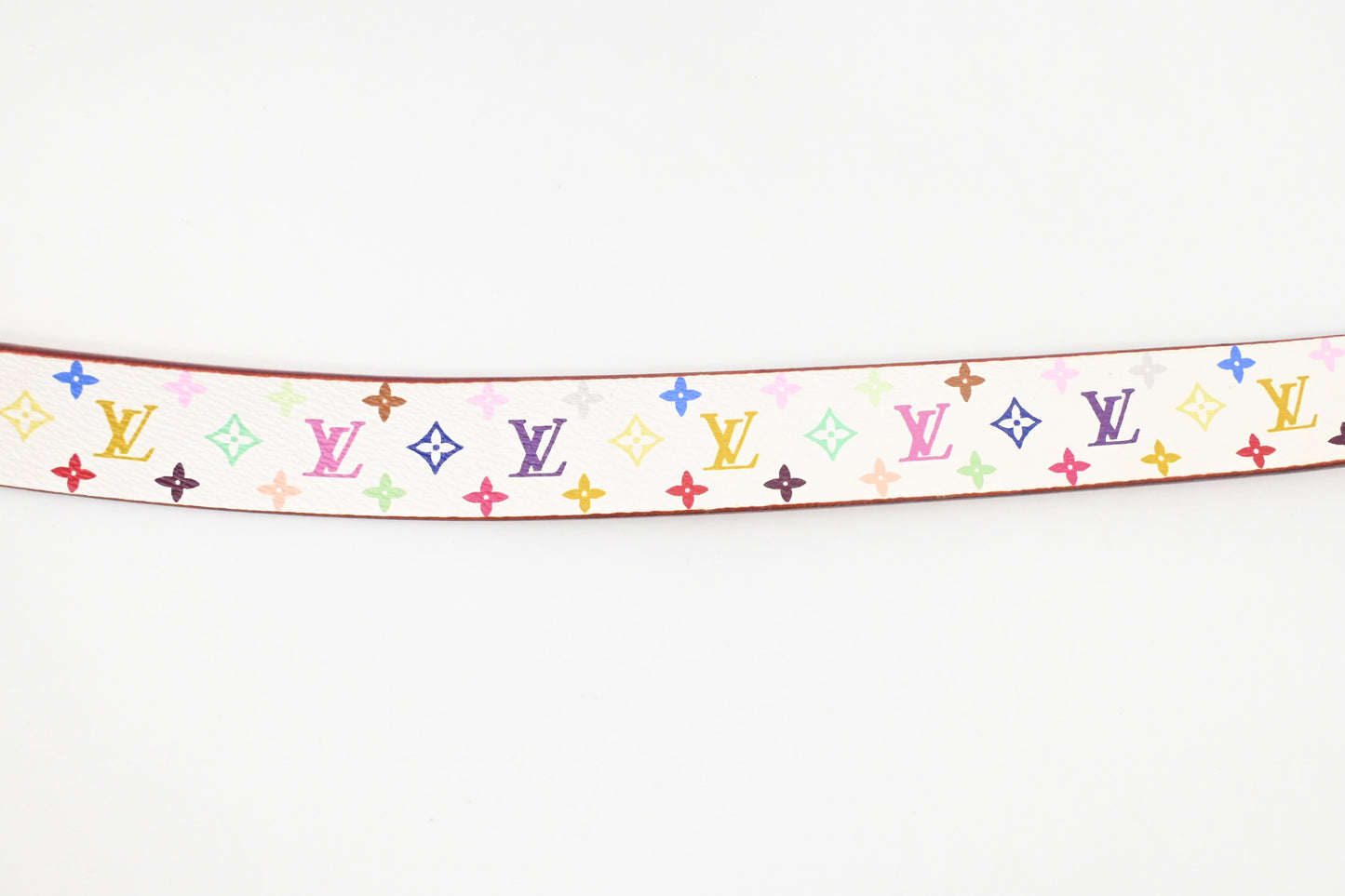 Louis Vuitton Belt in White Multicolor Monogram Canvas
